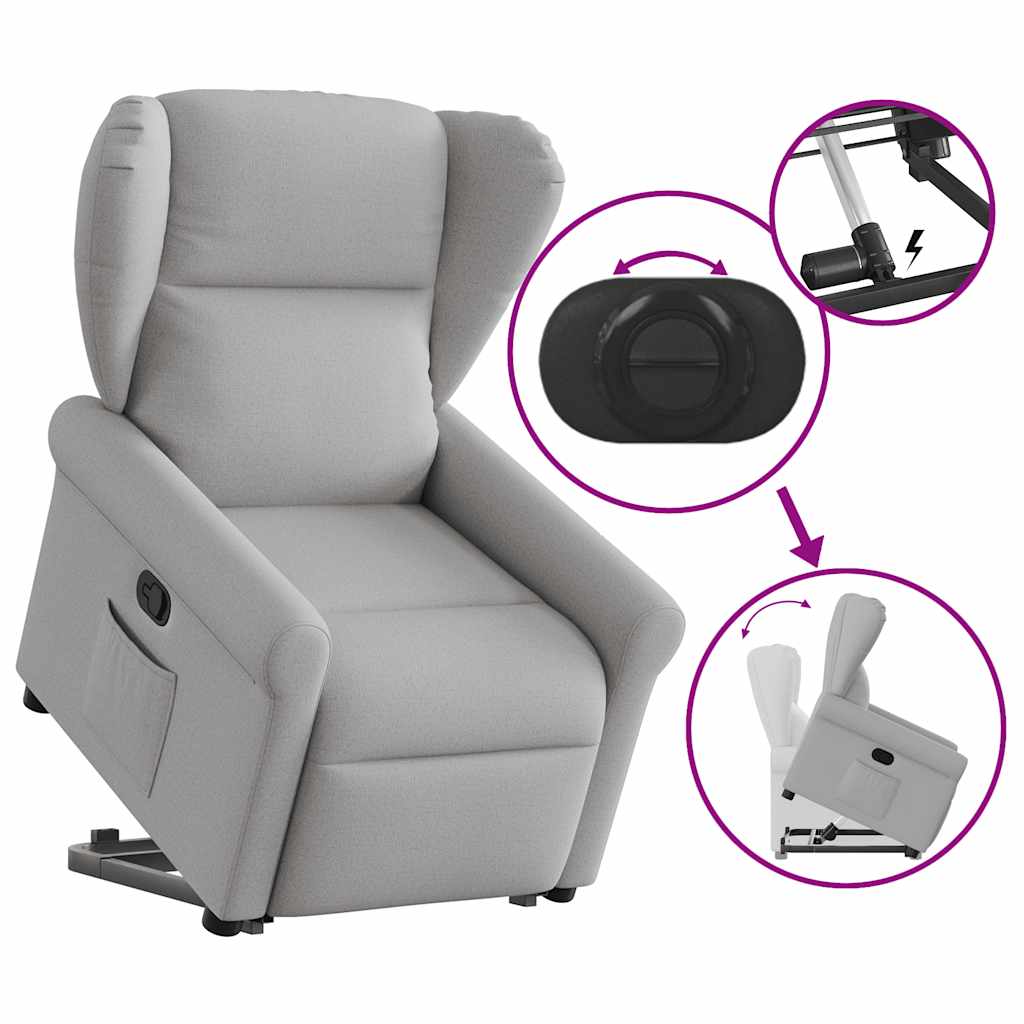 Fauteuil inclinable gris nuage tissu - XIOS
