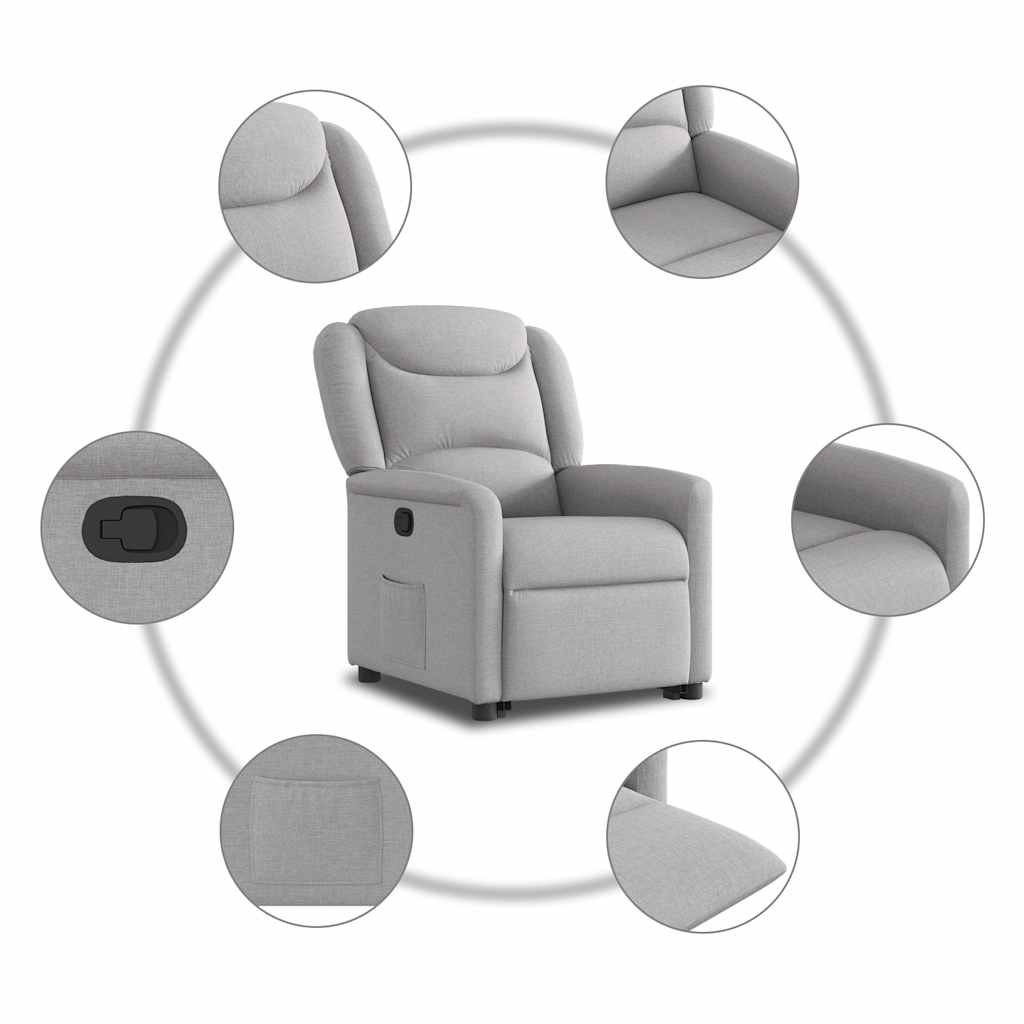 Fauteuil inclinable gris nuage tissu - XIOS