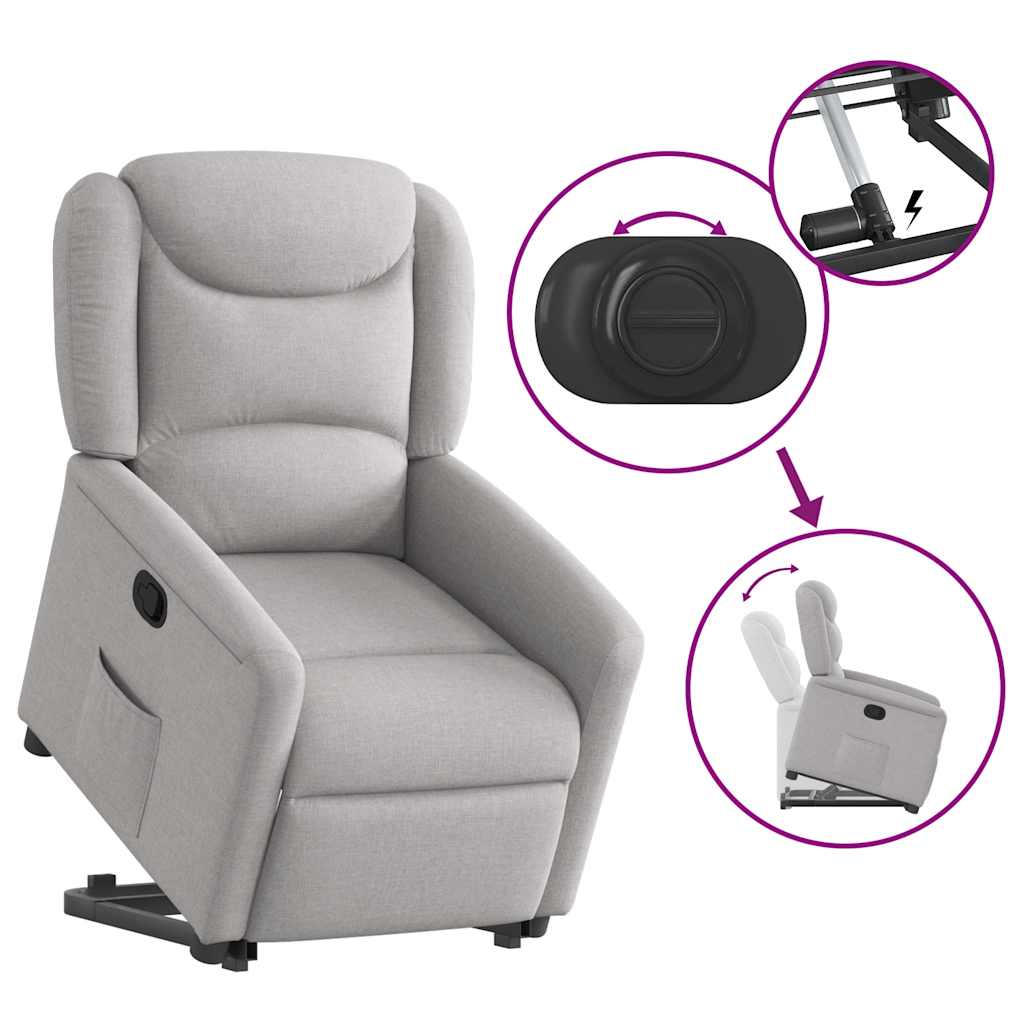 Fauteuil inclinable gris nuage tissu - XIOS