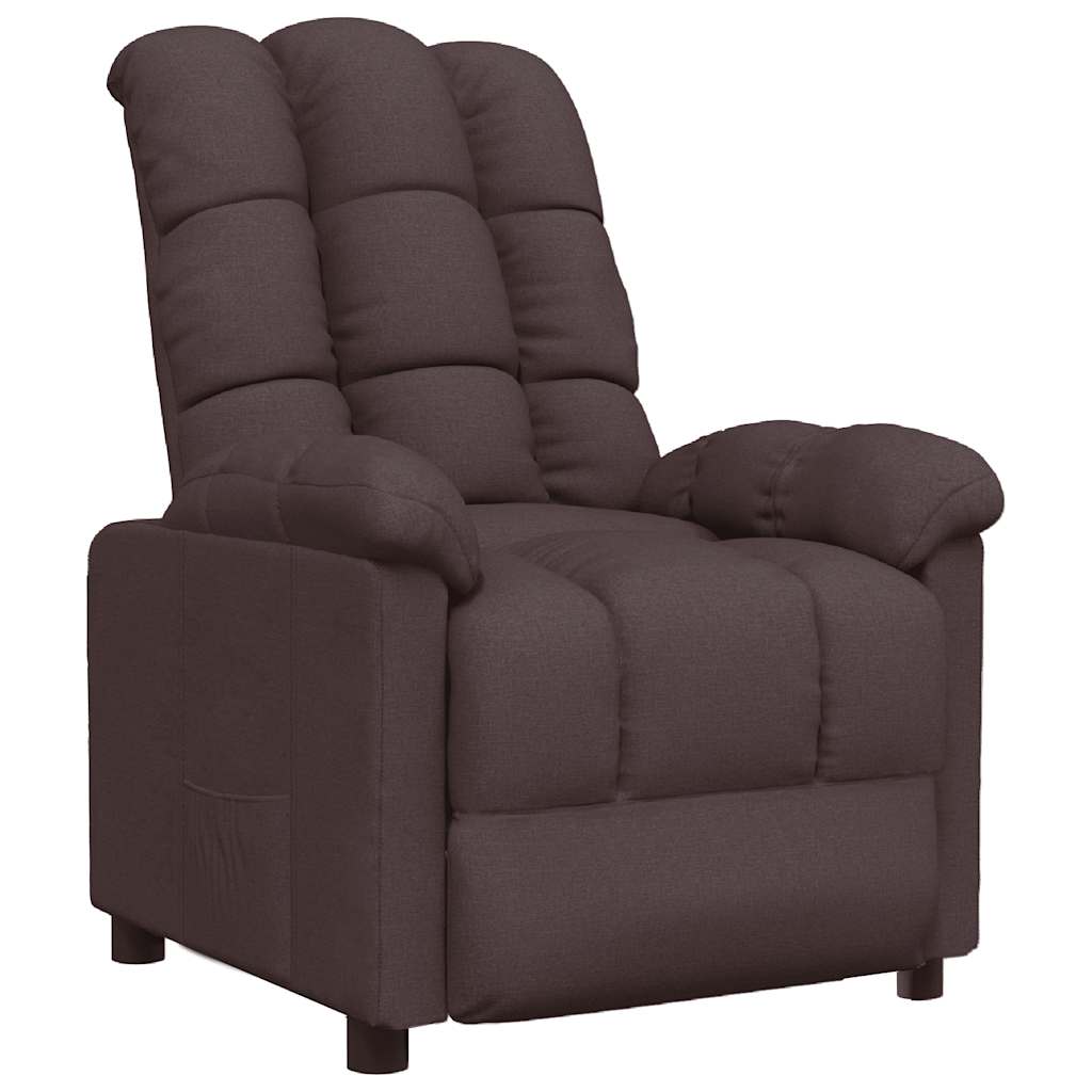 Fauteuil inclinable Marron foncé Tissu - XIOS