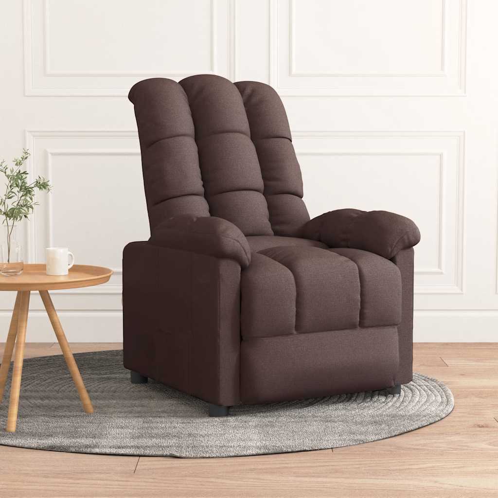 Fauteuil inclinable Marron foncé Tissu - XIOS