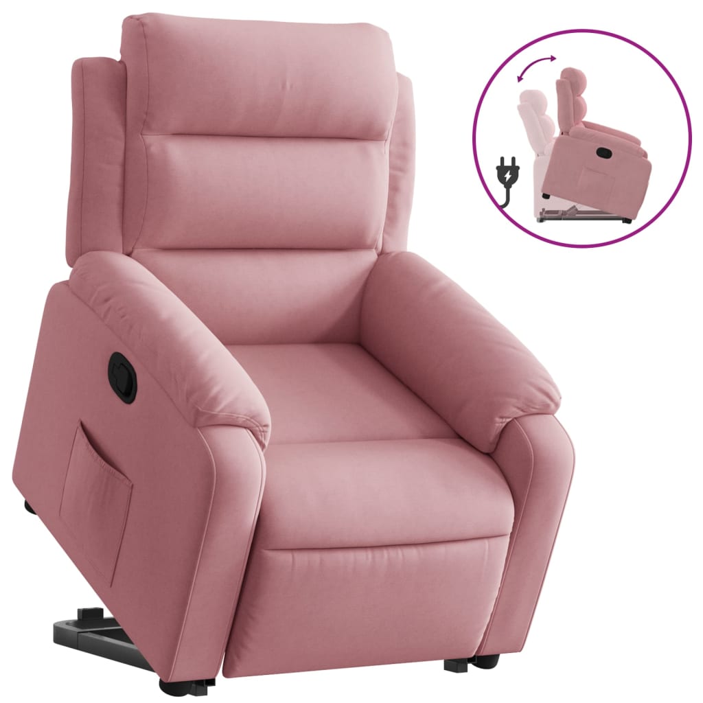 Fauteuil inclinable Rose Velours - XIOS
