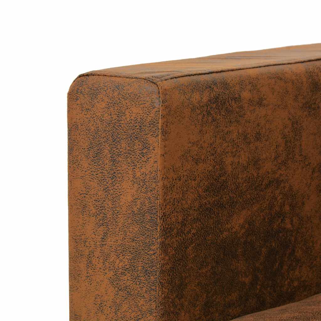 Fauteuil marron 82 x 73 x 82 cm en similicuir suédé - XIOS