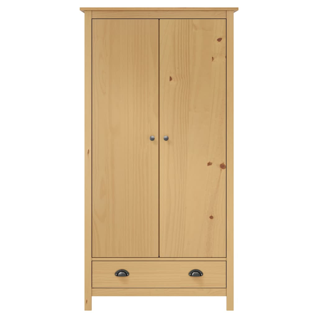 Garde-robe à 2 portes Hill 89x50x170 cm Bois de pin solide - XIOS