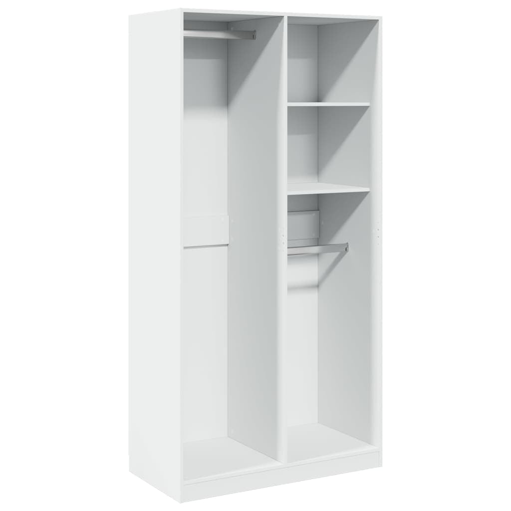Garde-robe Blanc 100x50x200 cm Bois d’ingénierie - XIOS
