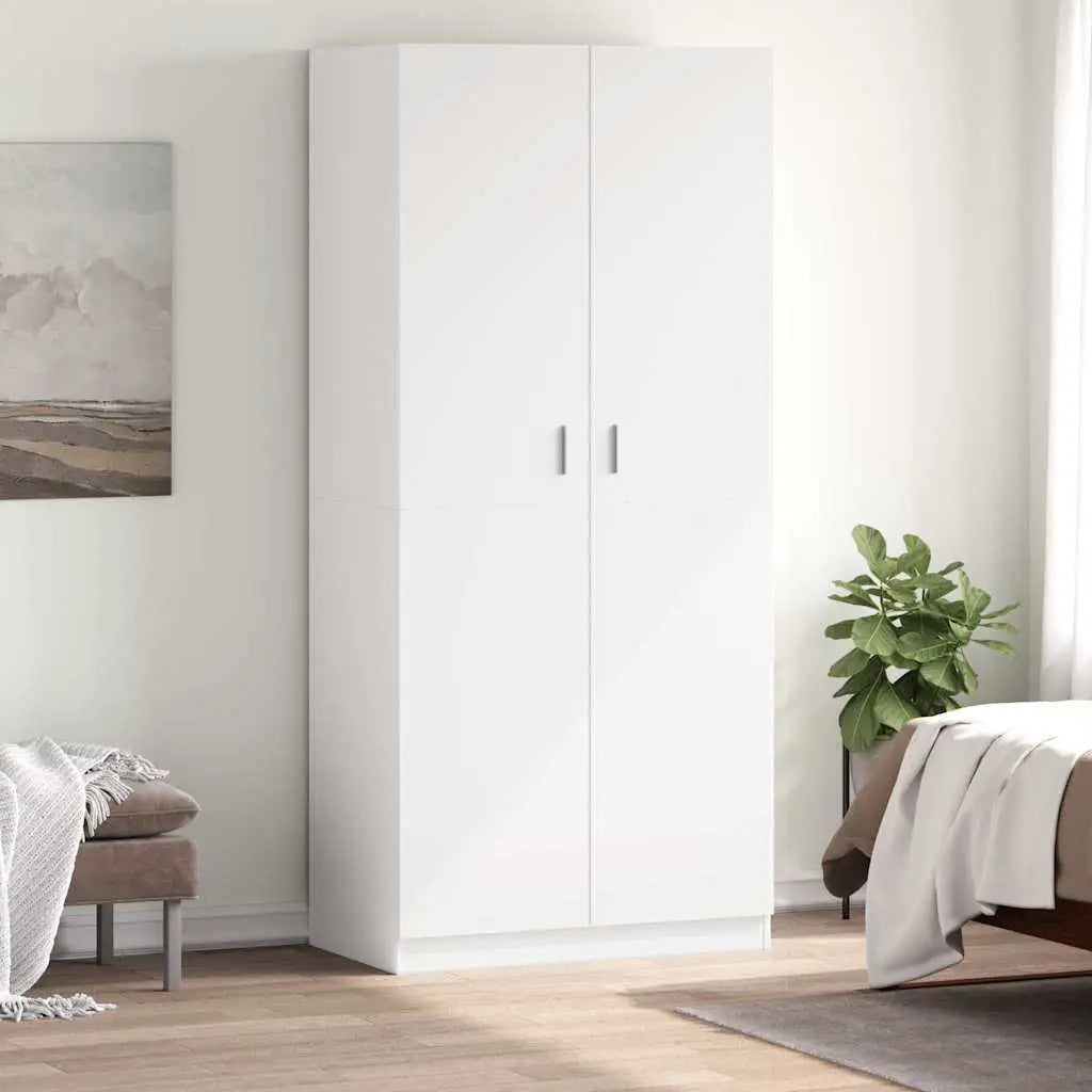 Garde-robe Blanc 90x52x200 cm Bois d’ingénierie - XIOS