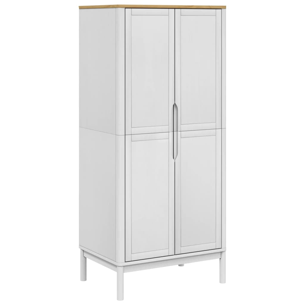 Garde-robe FLORO blanc 77x53x171 cm bois massif de pin - XIOS