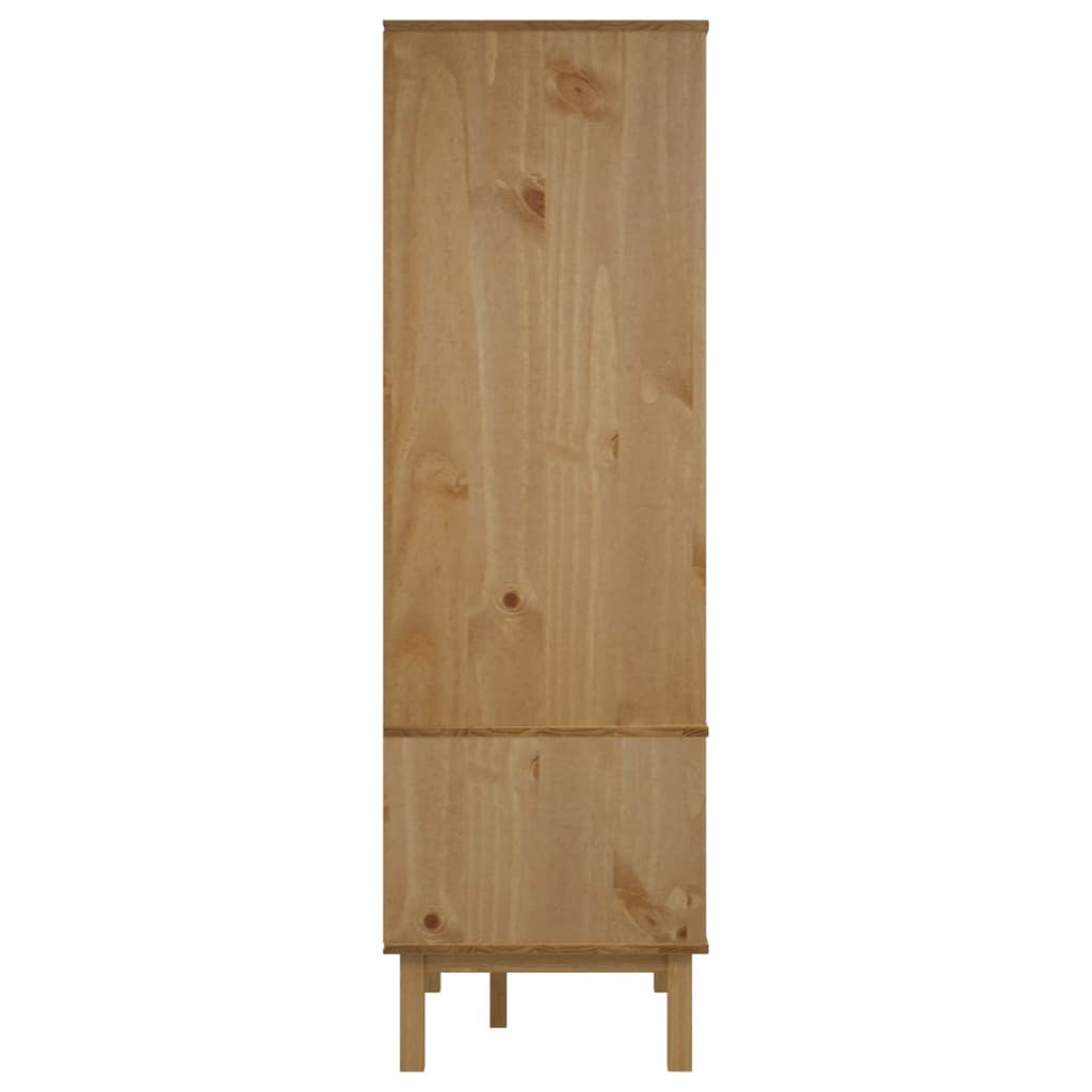 Garde-robe OTTA Marron et gris 76,5x53x172 cm Bois massif pin - XIOS