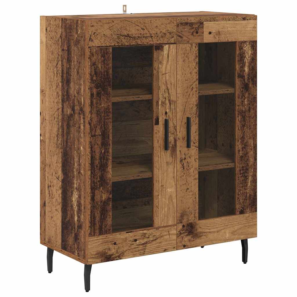 Haut Armoire 2 pc Bois ancien 69,5 x 34 x 180 cm - XIOS