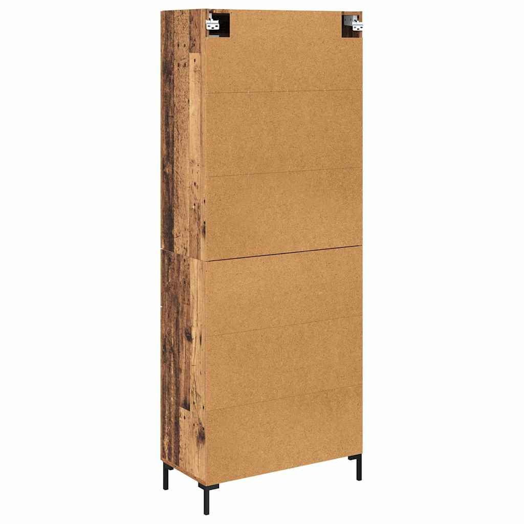Haut Armoire 2 pc Bois ancien 69,5 x 34 x 180 cm - XIOS
