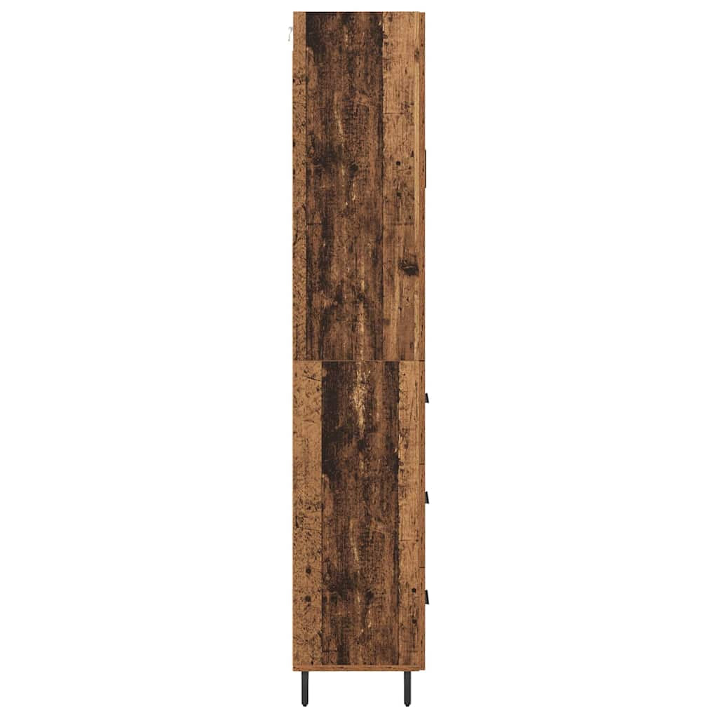 Haut Armoire 2 pc Bois Ancien 69,5 x 34 x 180 cm - XIOS