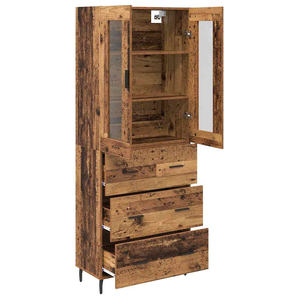 Haut Armoire 2 pc Bois Ancien 69,5 x 34 x 180 cm - XIOS