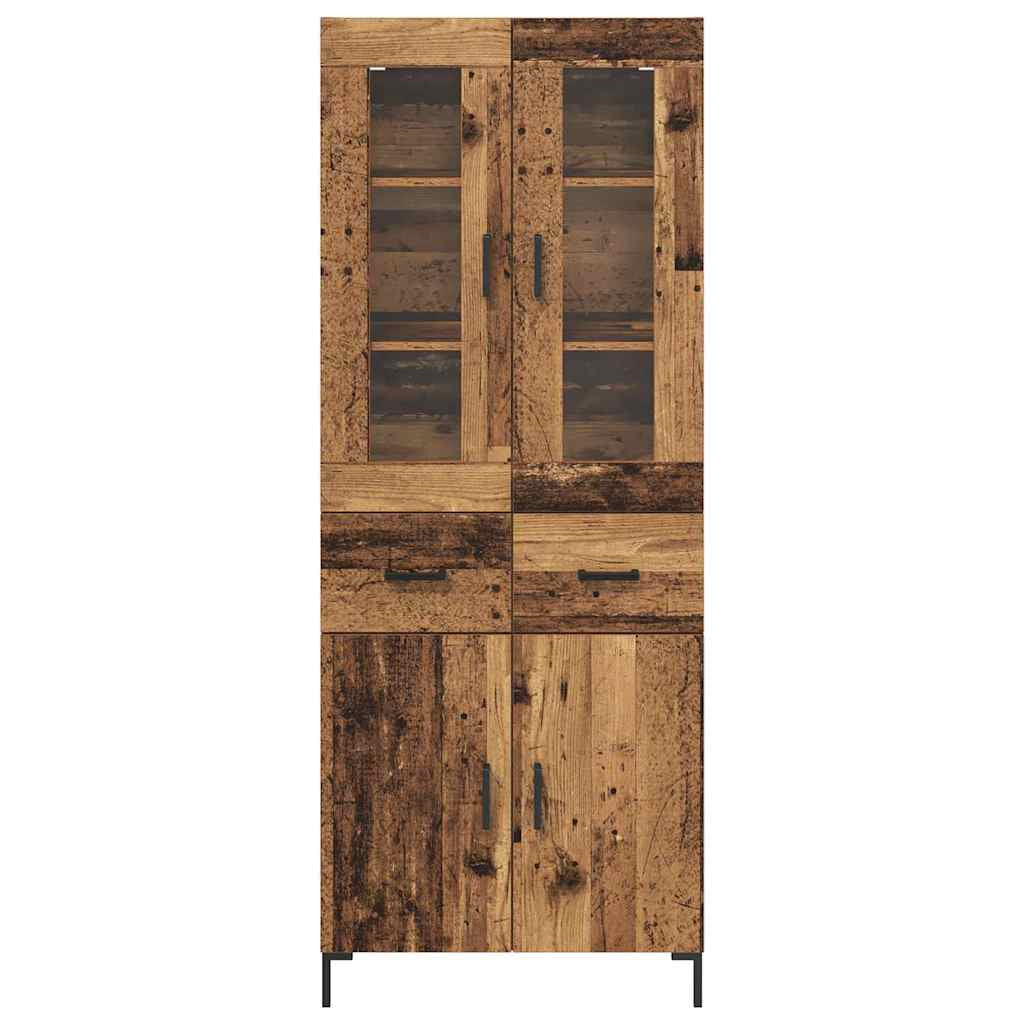Haut Armoire 2 pc Bois ancien 69,5 x 34 x 180 cm - XIOS