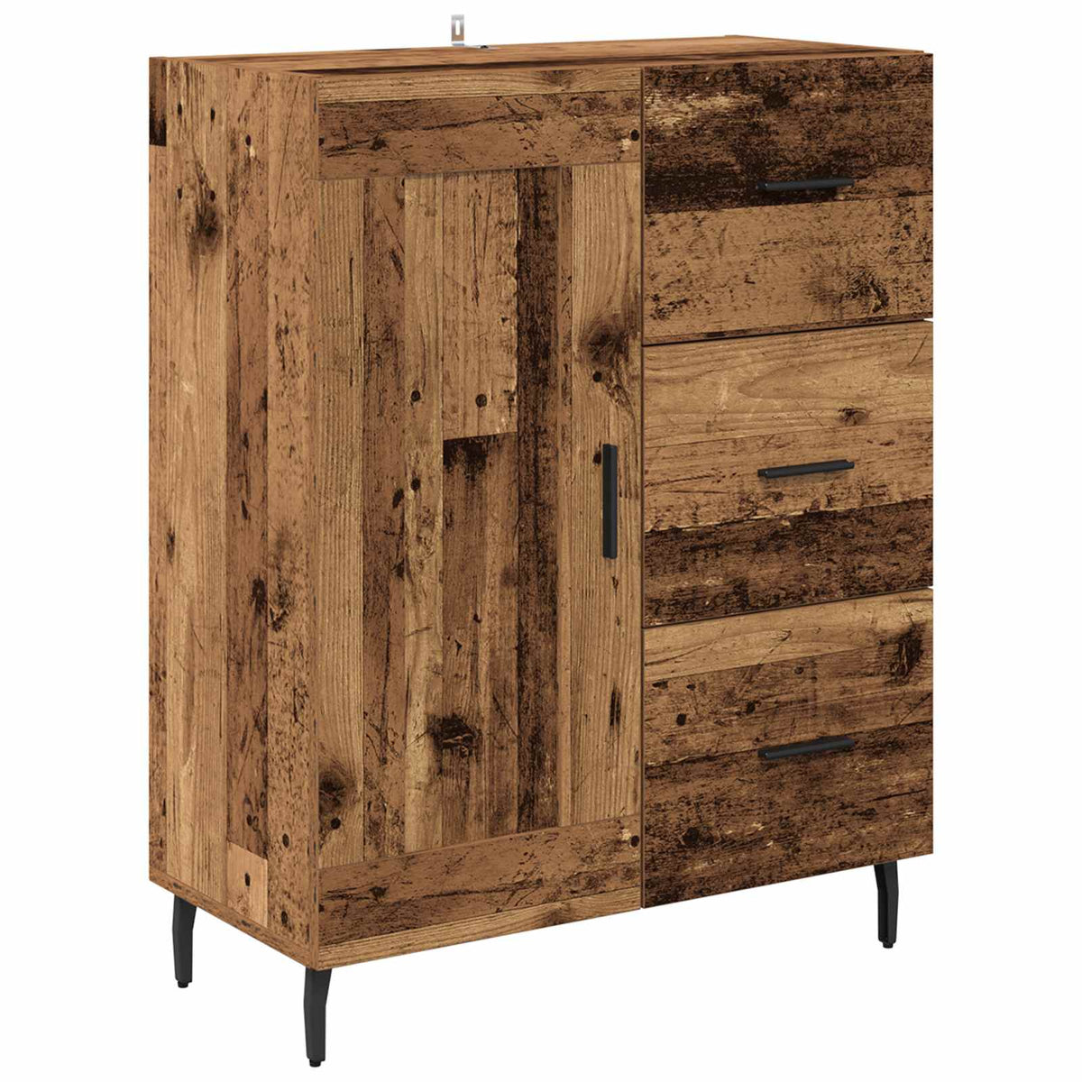 Haut Armoire 2 pc Bois Ancien 69,5 x 34 x 180 cm - XIOS