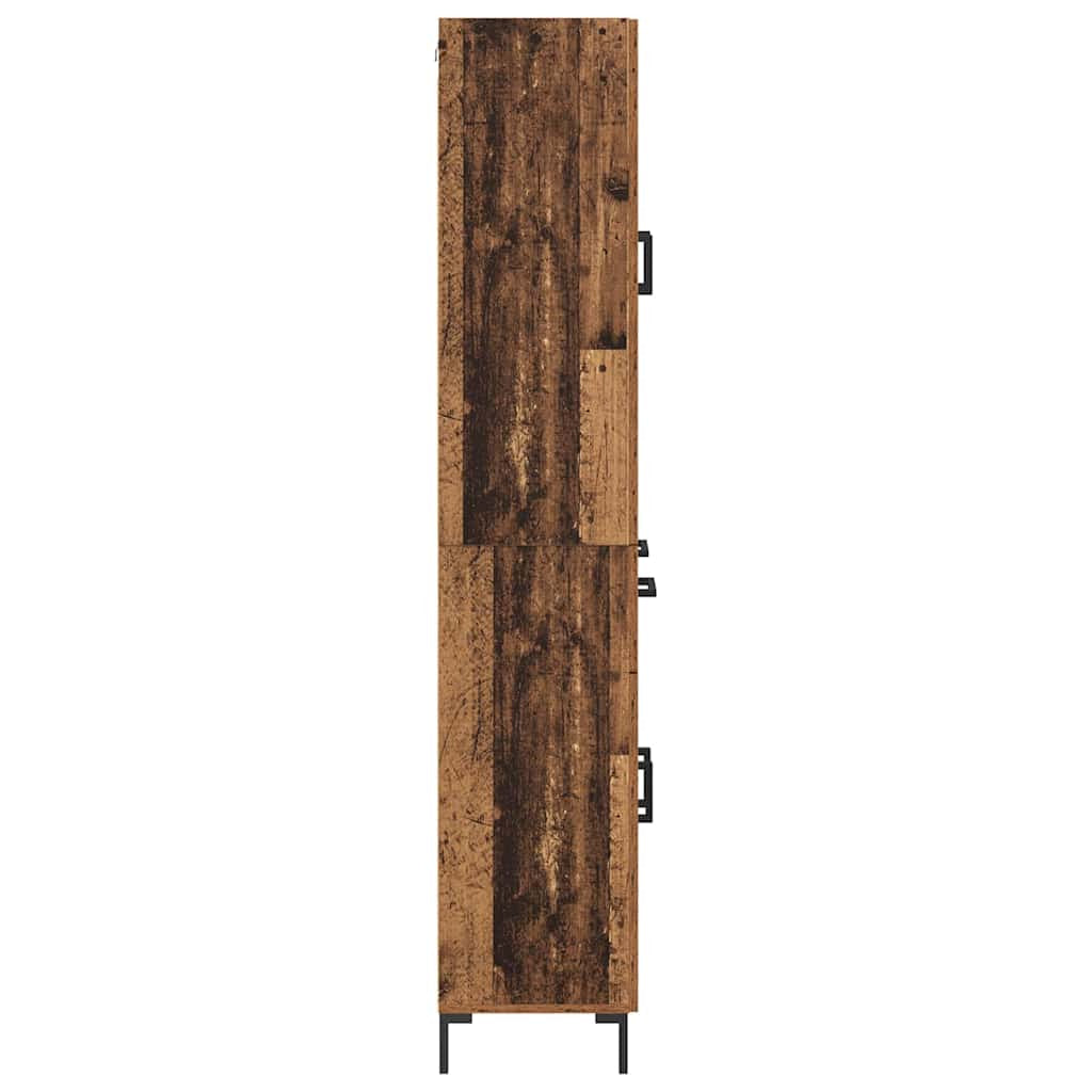 Haut Armoire 2 pc Bois ancien 69,5 x 34 x 180 cm - XIOS