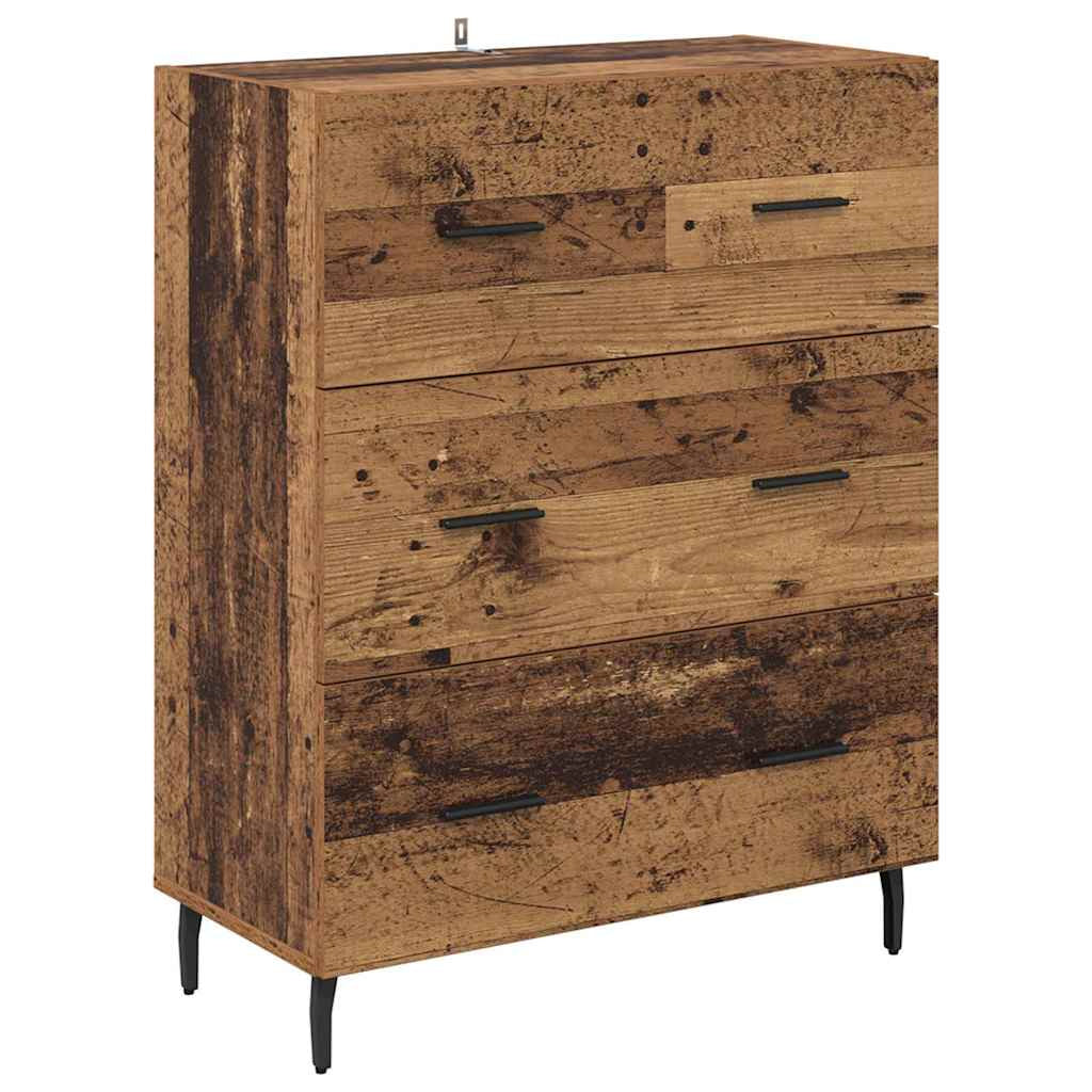 Haut Armoire 2 pc Bois Ancien 69,5 x 34 x 180 cm - XIOS