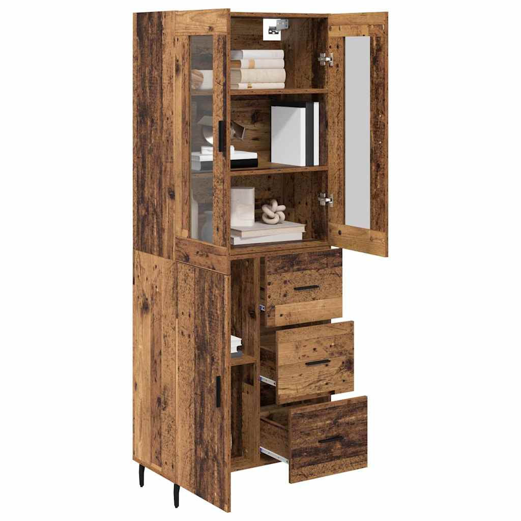 Haut Armoire 2 pc Bois Ancien 69,5 x 34 x 180 cm - XIOS