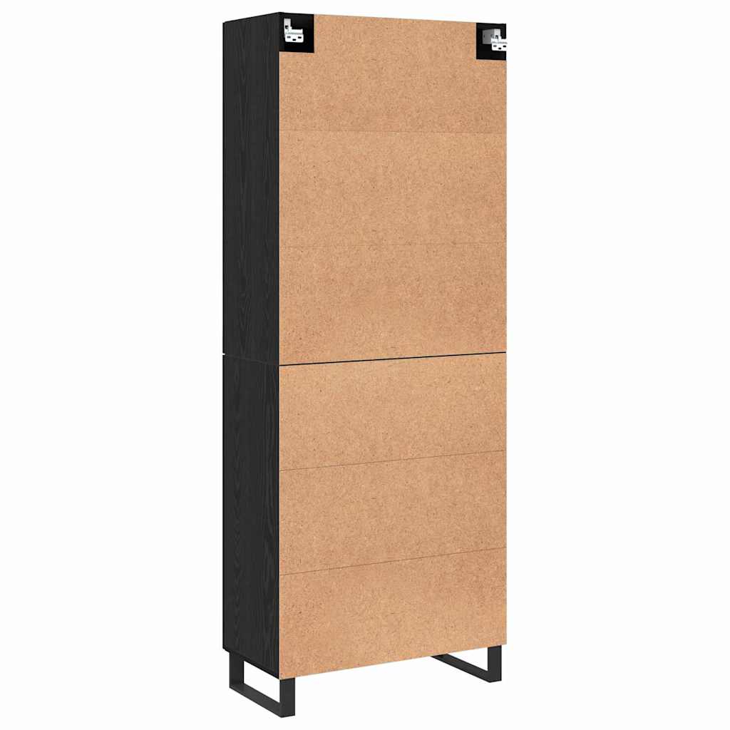Haut Armoire 2 pc Chêne noir 69,5 x 34 x 180 cm - XIOS