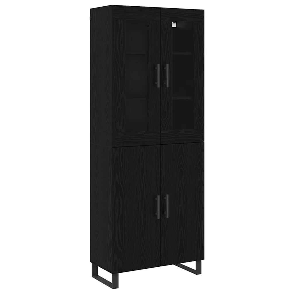 Haut Armoire 2 pc Chêne noir 69,5 x 34 x 180 cm - XIOS