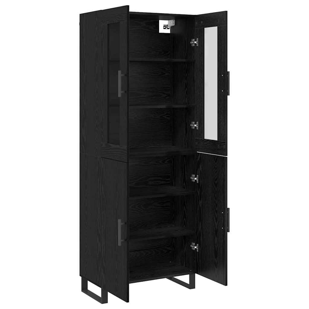 Haut Armoire 2 pc Chêne noir 69,5 x 34 x 180 cm - XIOS