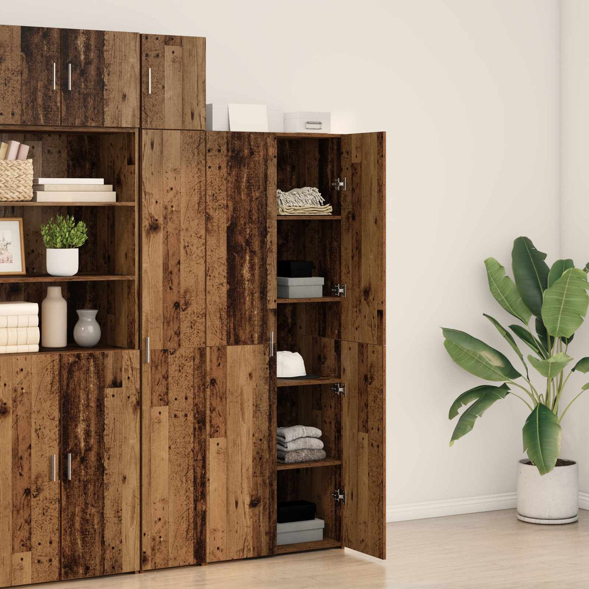 Haut Armoire Bois ancien 70 x 42,5 x 185 cm - XIOS