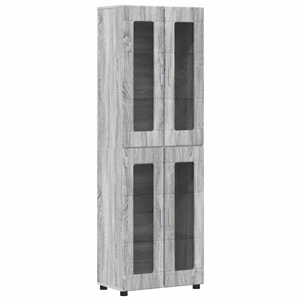 Haut Armoire FLORIN 60 x 35 x 182 cm Gris Sonoma - XIOS