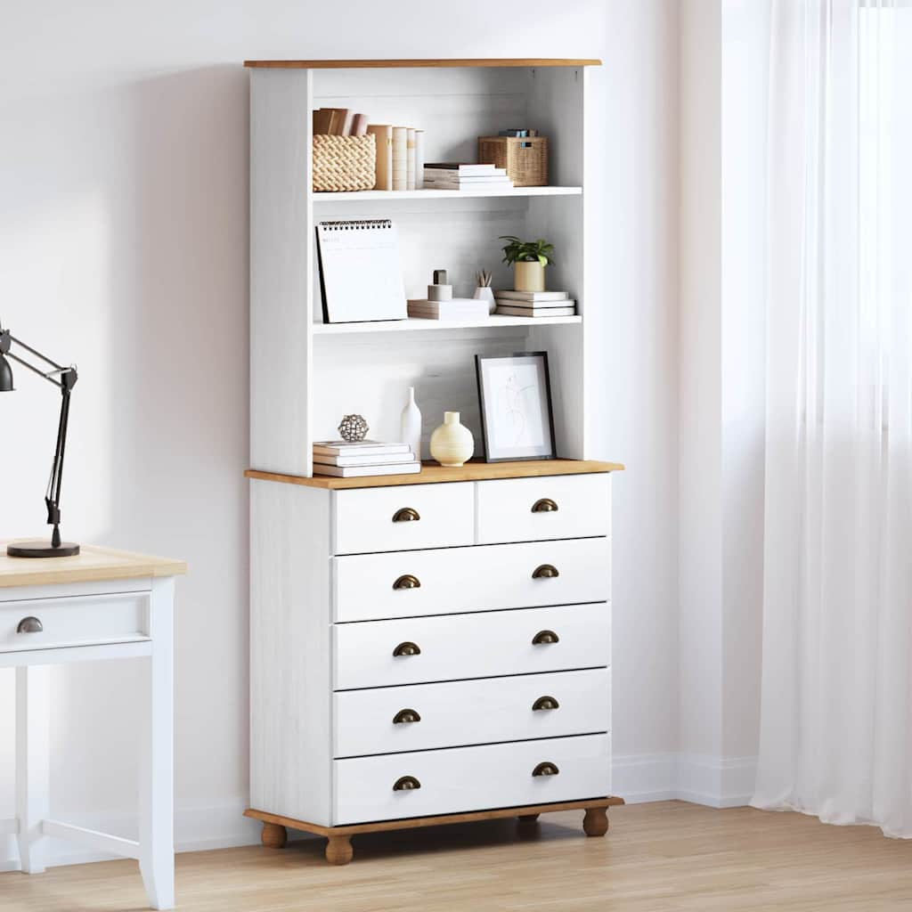 Hutch ASKIM Blanc 91 x 40 x 200,5 cm Bois de pin massif - XIOS