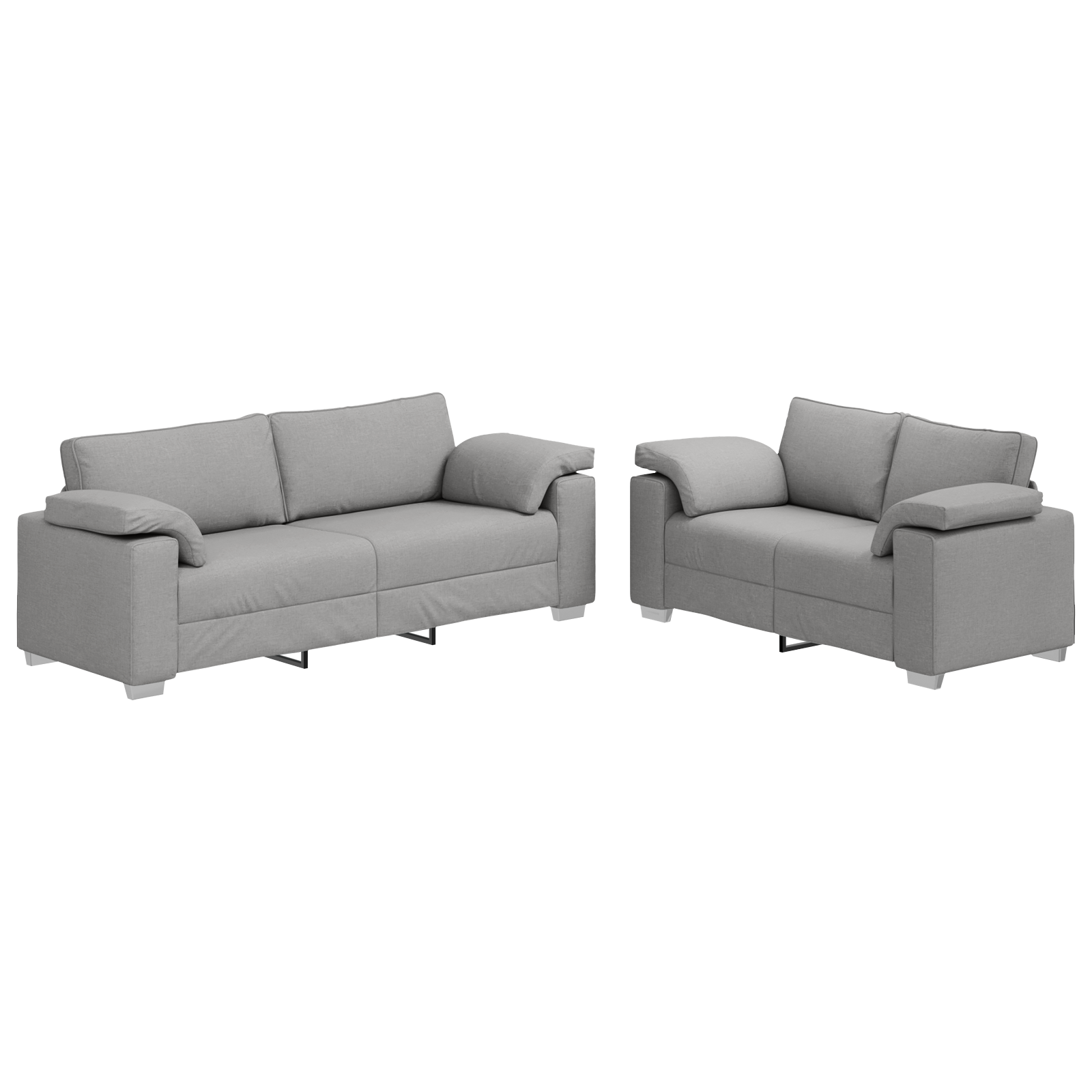 Ensemble de Canapés 2 pcs Gris nuage 219 x 77 x 82 cm tissu - XIOS