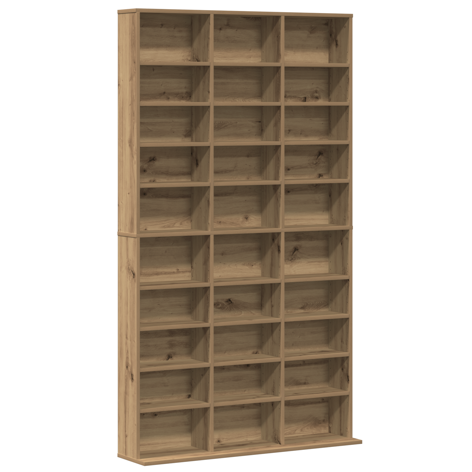 meuble CD en chêne artisanal - 101x23x177.5 cm en bois d'ingénierie Fixations & meubles de rangement multimédia vidaXL