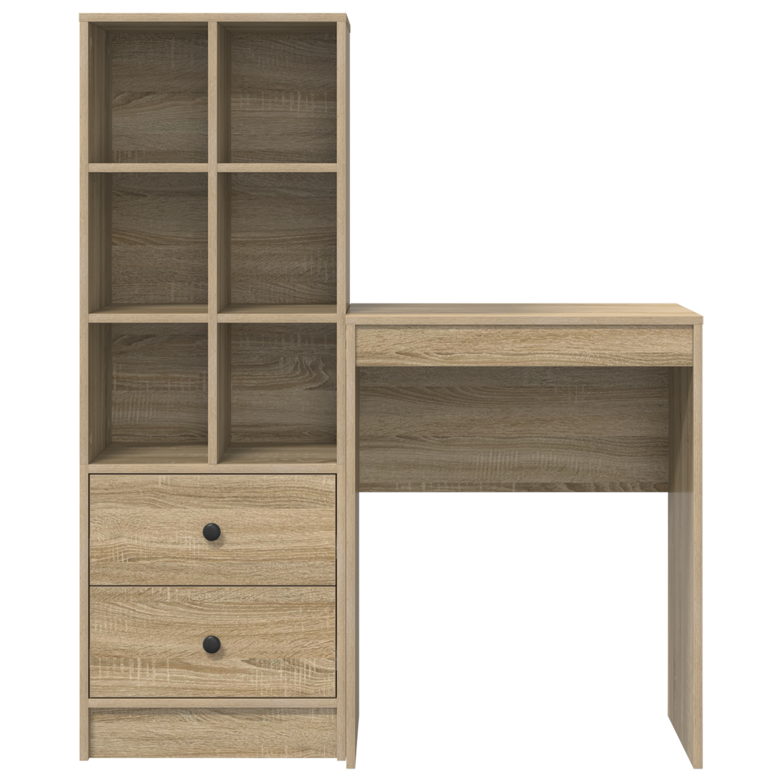 Bureau avec tiroir avec étagère 2 pcs Chêne Sonoma - XIOS