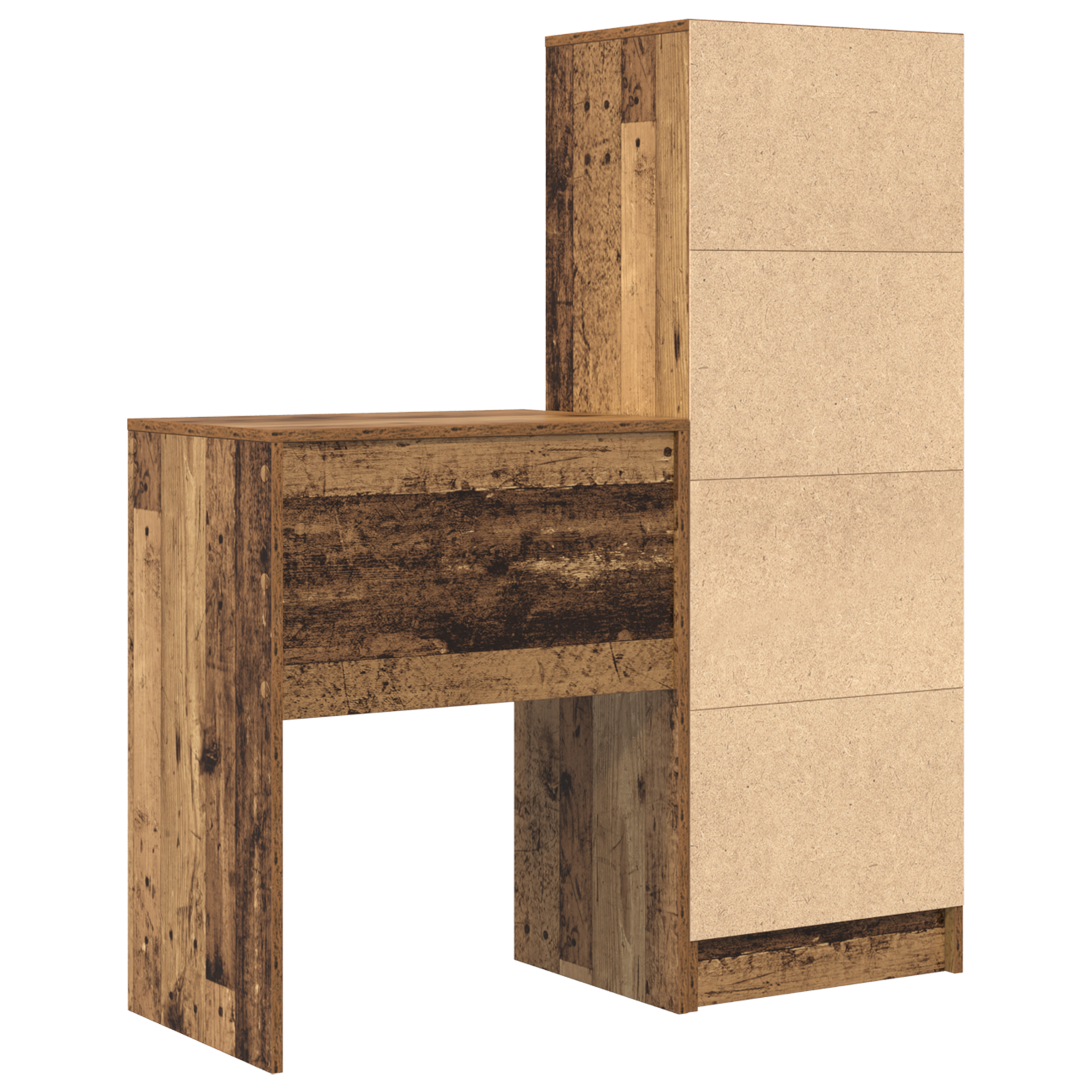 Bureau avec tiroir avec étagère avec stockage 2 pcs Bois ancien - XIOS