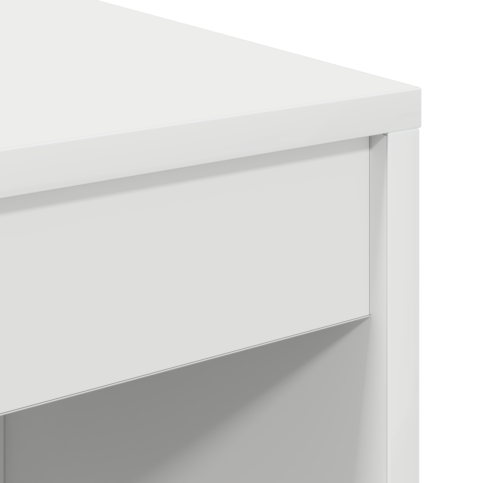 Bureau avec tiroir avec étagère avec stockage 2 pcs Blanc - XIOS