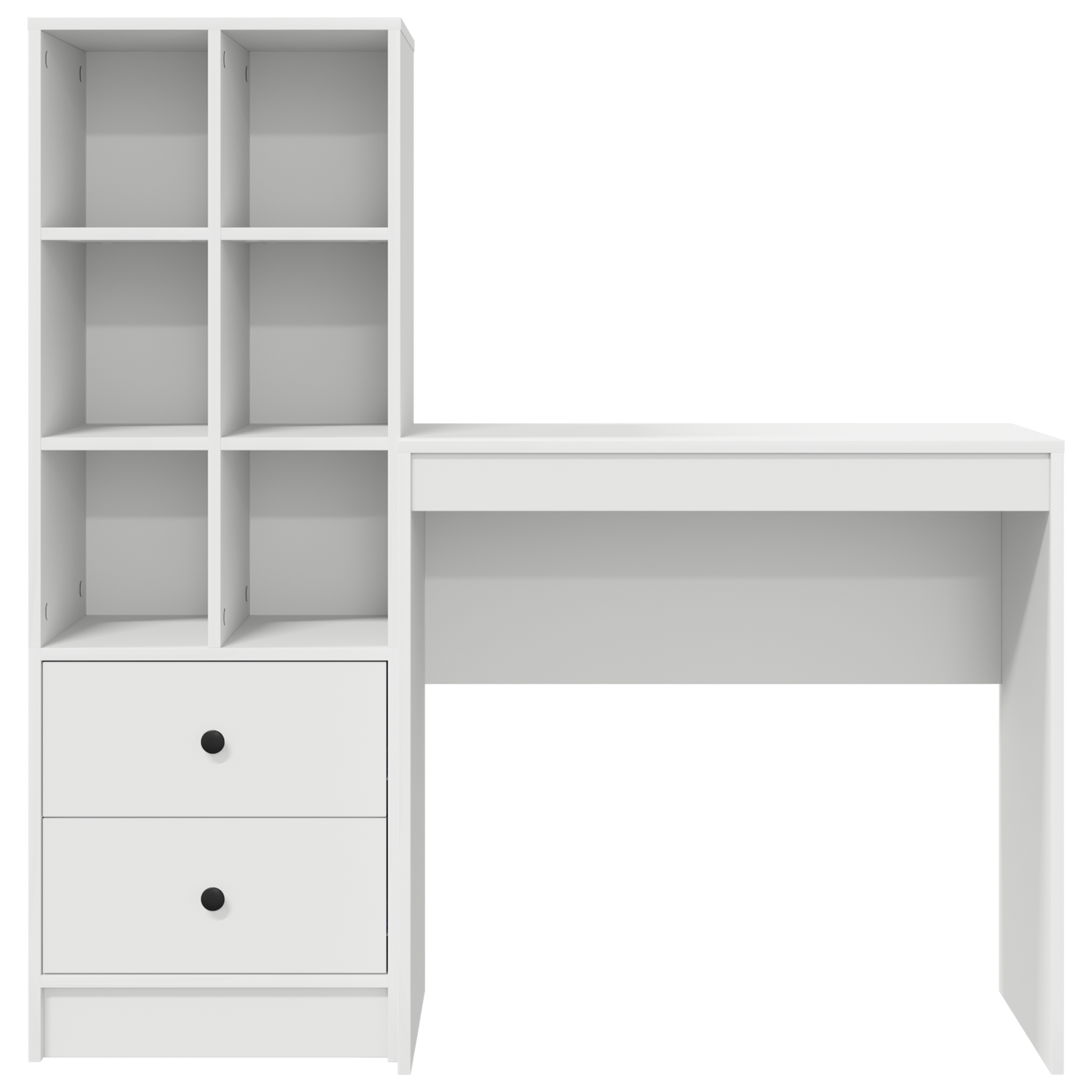 Bureau avec tiroir avec étagère avec stockage 2 pcs Blanc - XIOS
