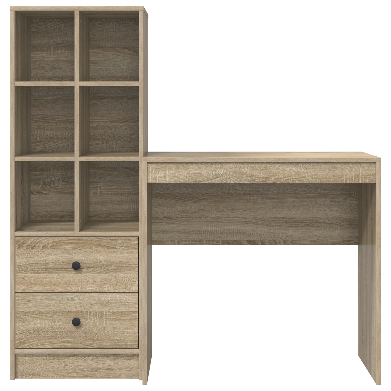 Bureau avec tiroir avec étagère 2 pcs Chêne Sonoma - XIOS