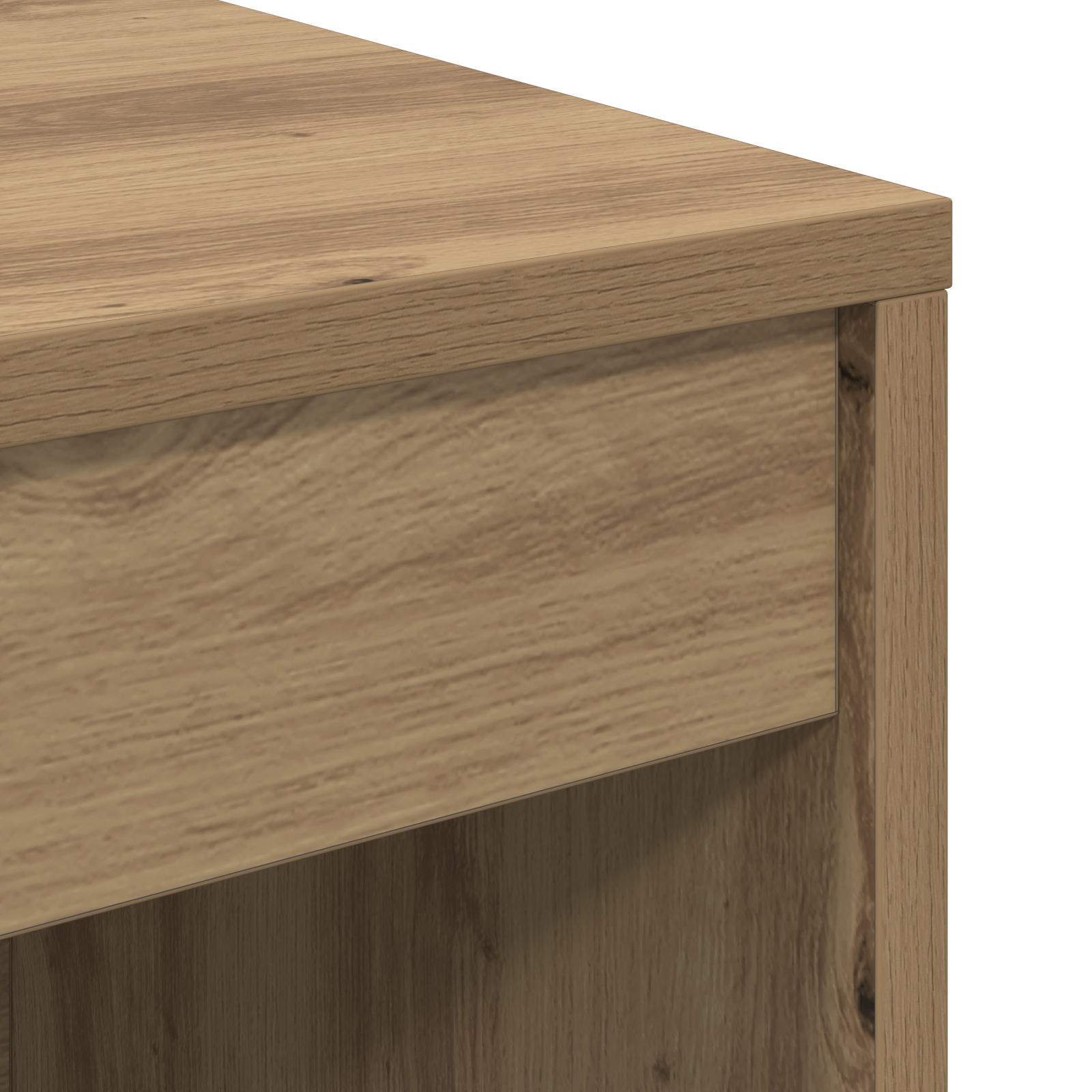 Bureau avec tiroir avec étagère 2 pcs Chêne artisanal - XIOS