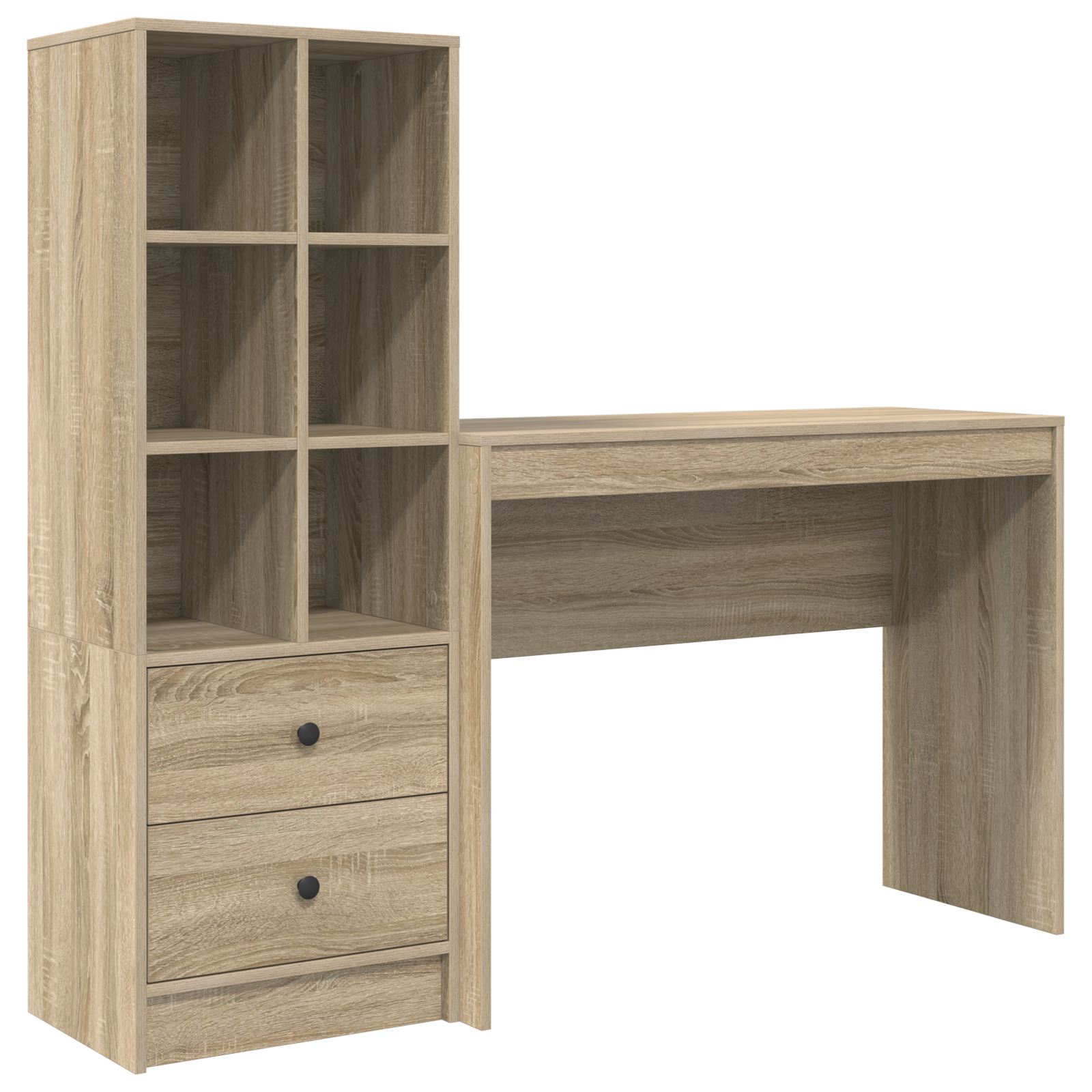 Bureau avec tiroir avec étagère 2 pcs Chêne Sonoma - XIOS