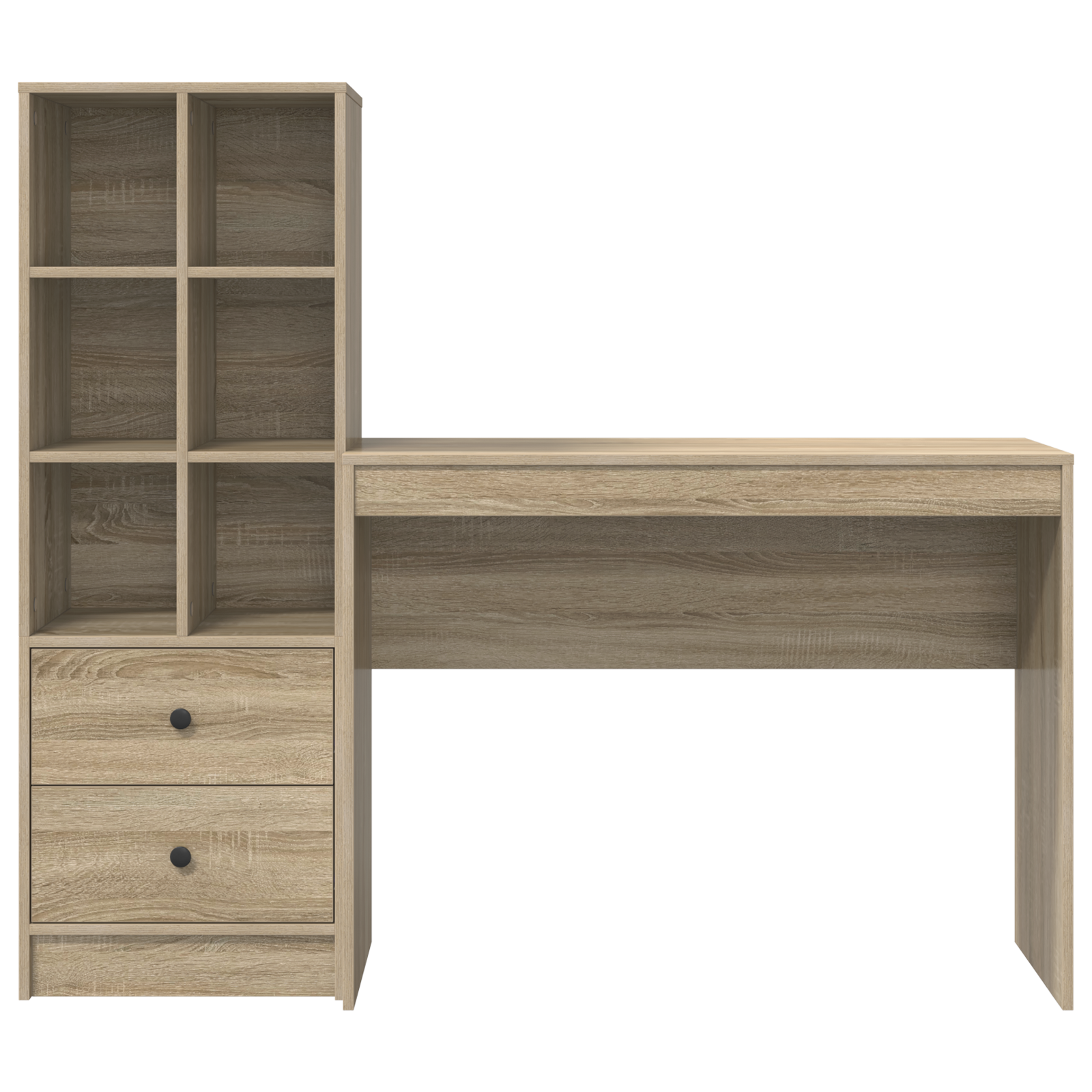 Bureau avec tiroir avec étagère 2 pcs Chêne Sonoma - XIOS