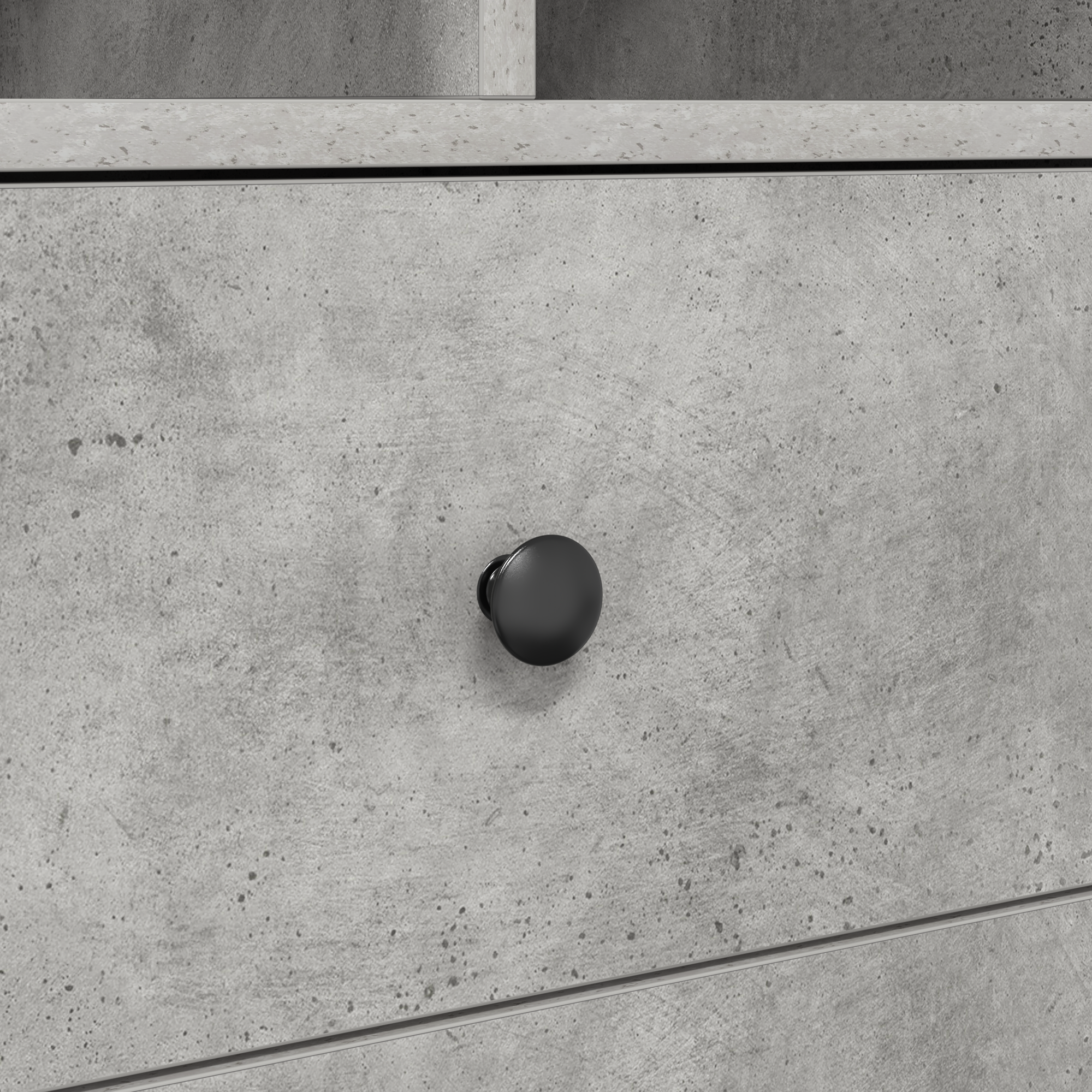 Bureau avec tiroir avec étagère avec stockage 2 pcs Gris béton - XIOS