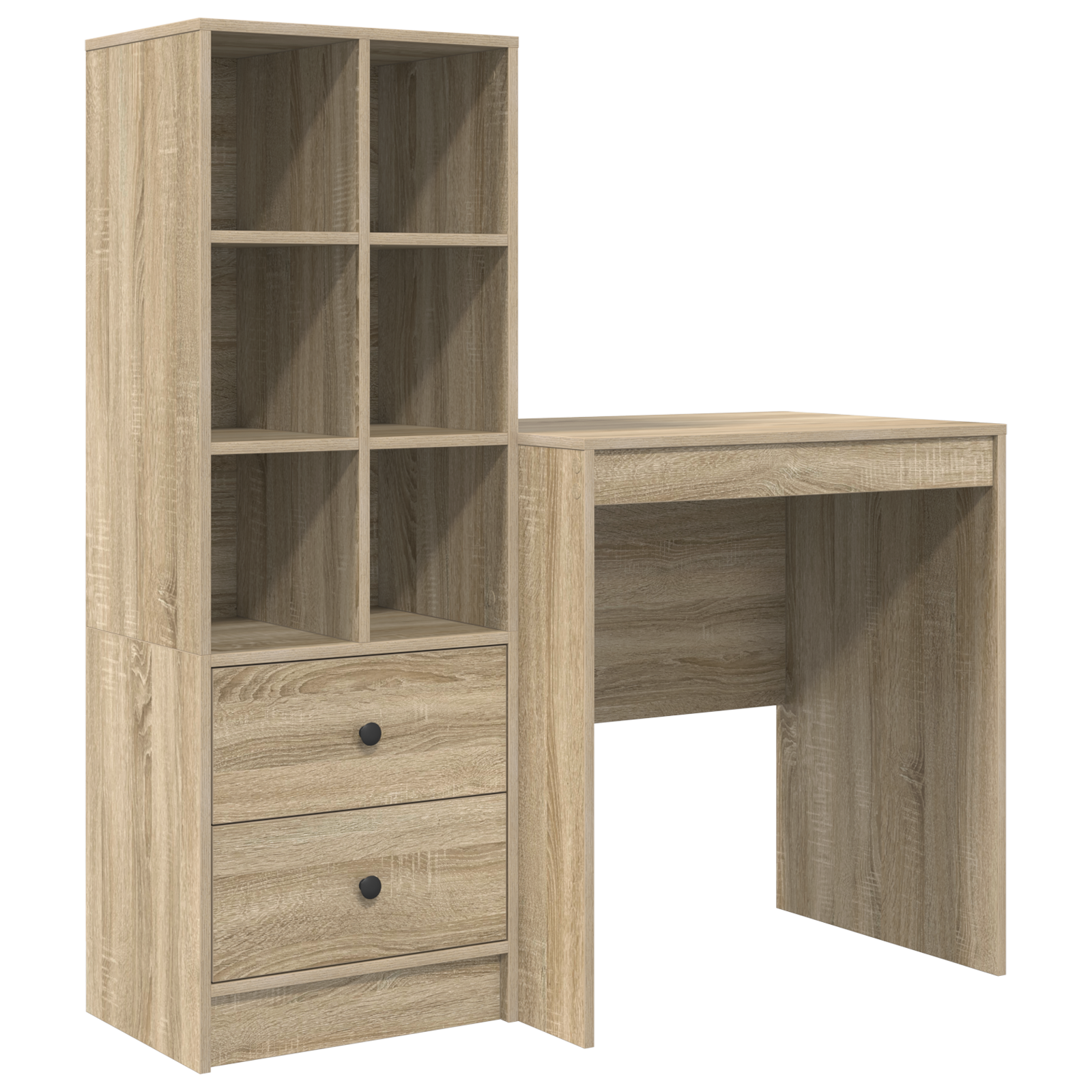 Bureau avec tiroir avec étagère 2 pcs Chêne Sonoma - XIOS