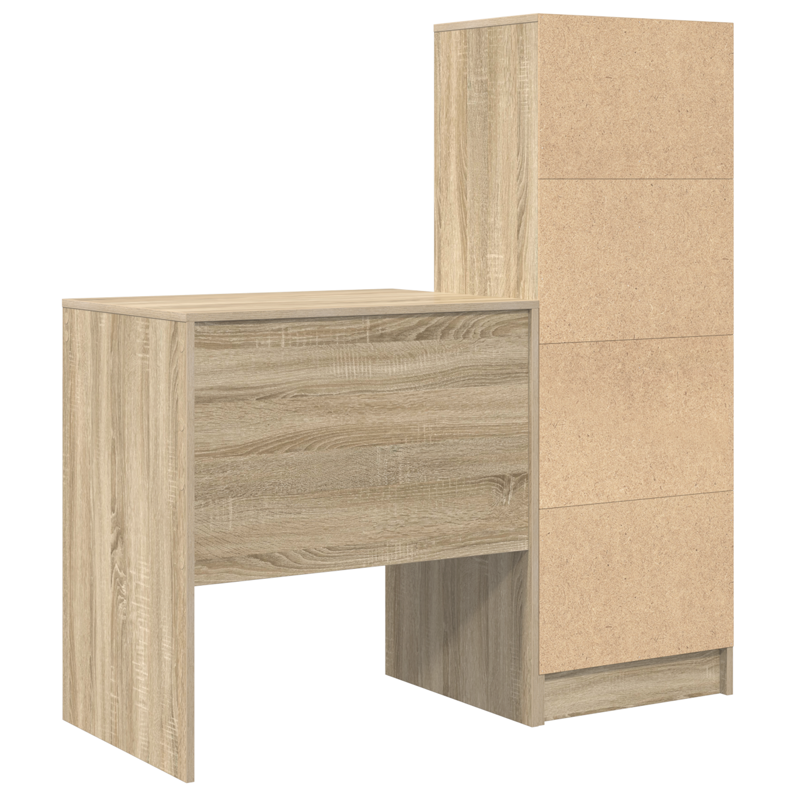 Bureau avec tiroir avec étagère 2 pcs Chêne Sonoma - XIOS