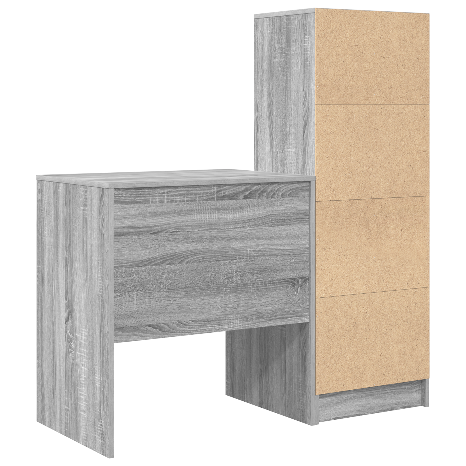 Bureau avec tiroir avec étagère avec stockage 2 pcs Gris Sonoma - XIOS