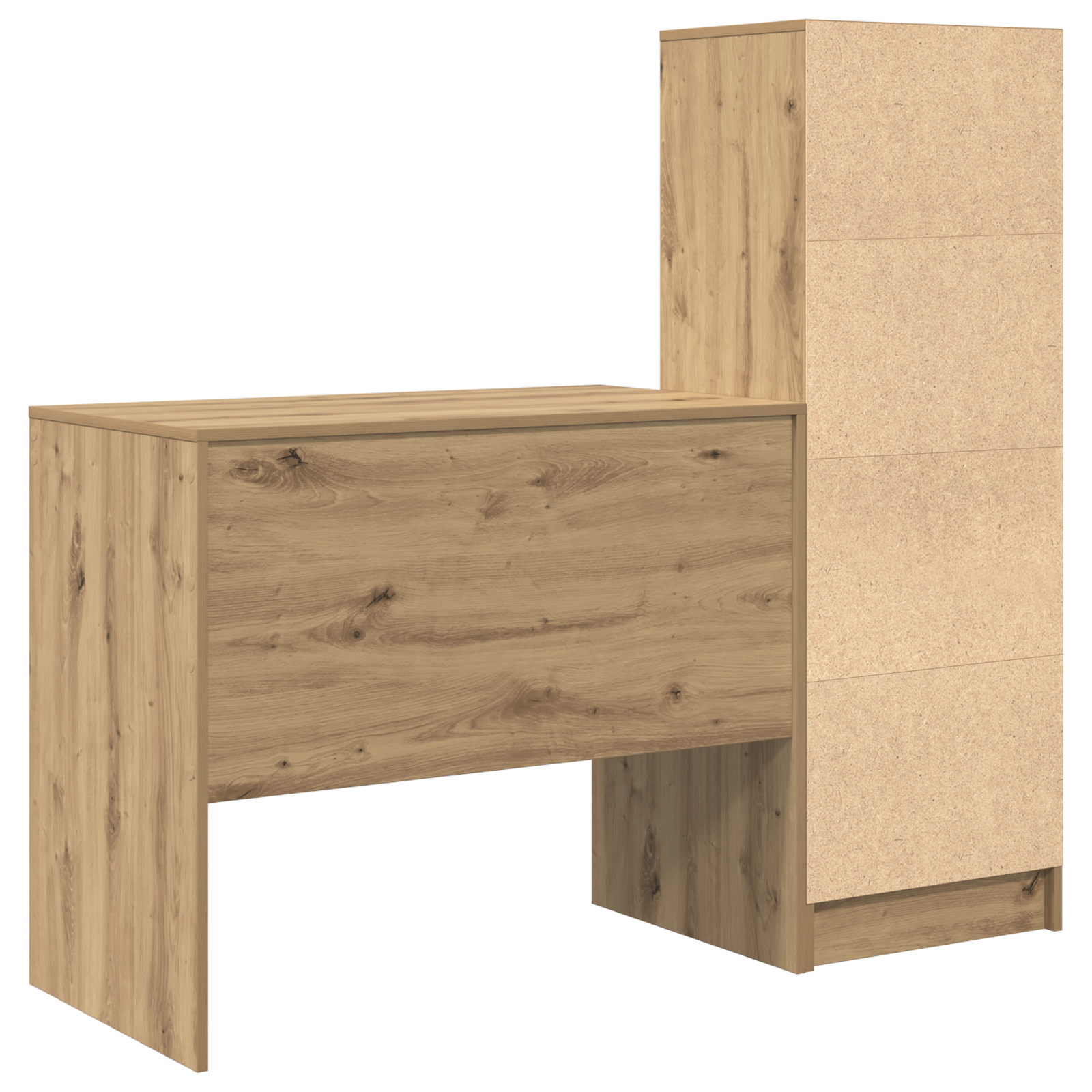 Bureau avec tiroir avec étagère 2 pcs Chêne artisanal - XIOS