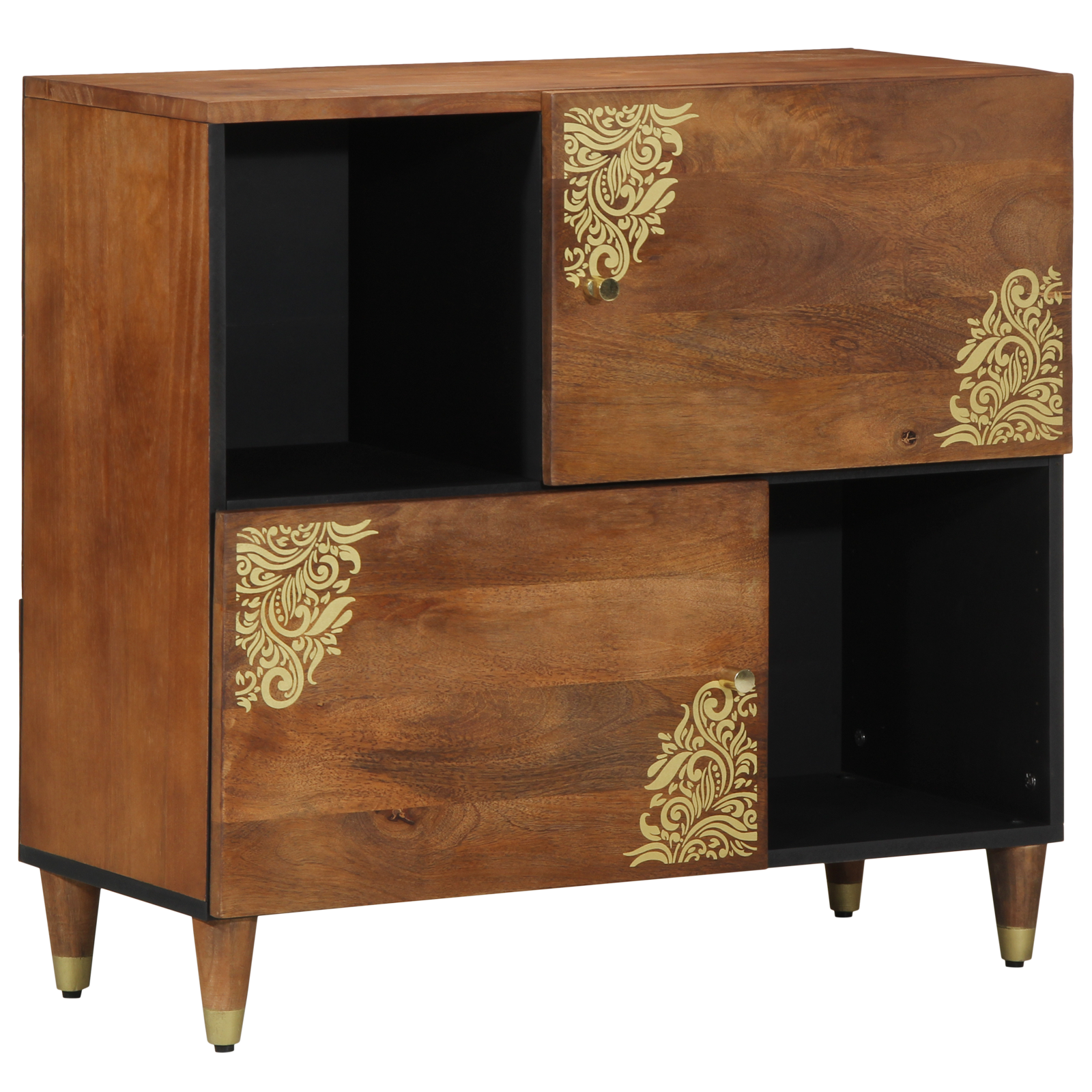 Cabinets et étagères de rangement média vidaXL Miel brun Bois massif Fixations & meubles de rangement multimédia vidaXL