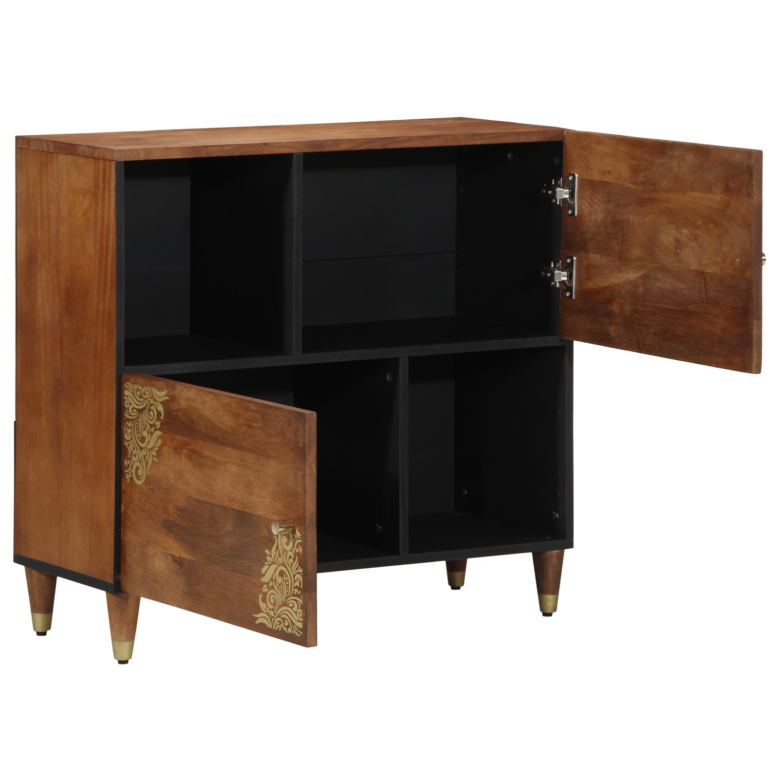 Cabinets et étagères de rangement média vidaXL Miel brun Bois massif Fixations & meubles de rangement multimédia vidaXL