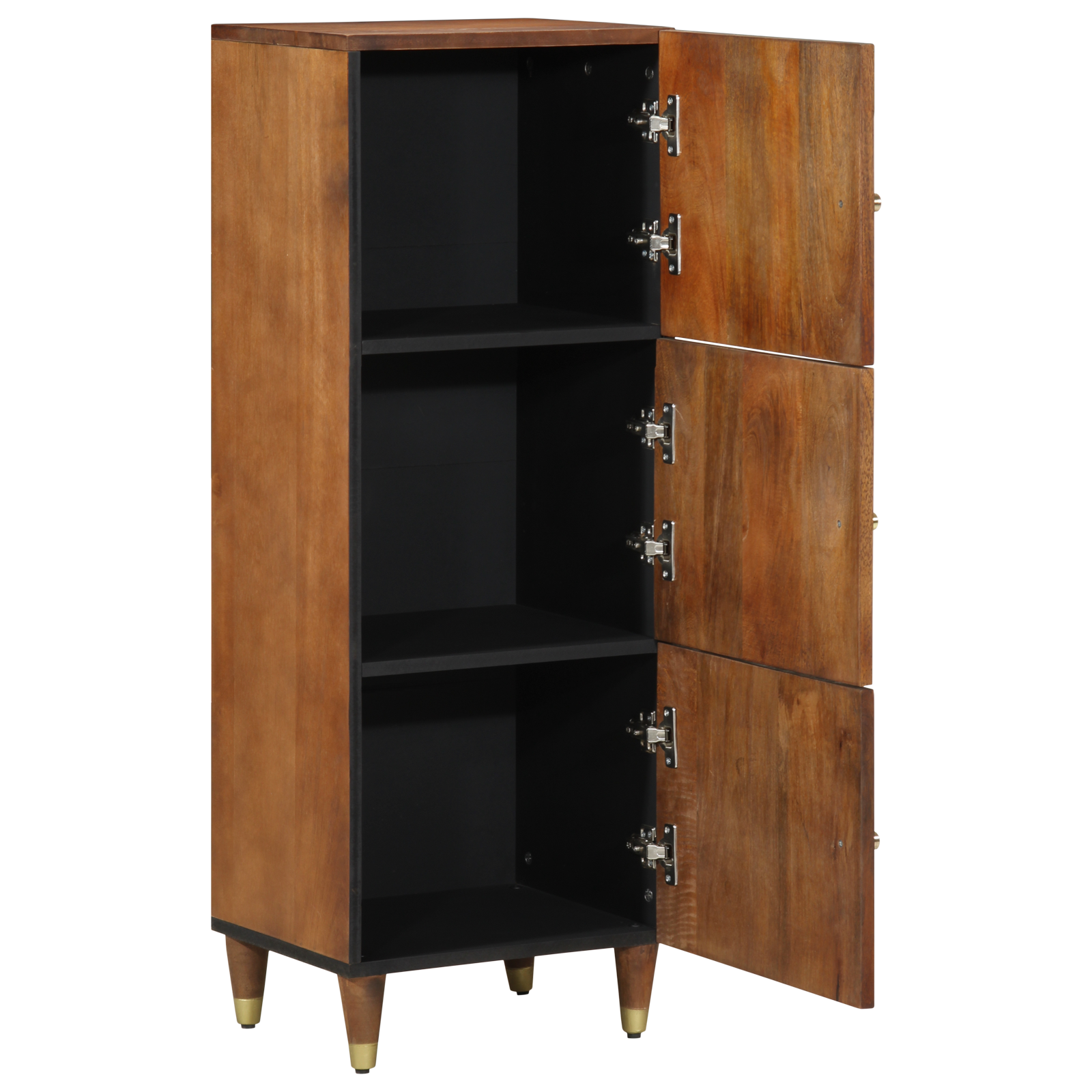 Meuble Haut Marron Miel avec accents dorés Bois de Manguier Massif Fixations & meubles de rangement multimédia vidaXL