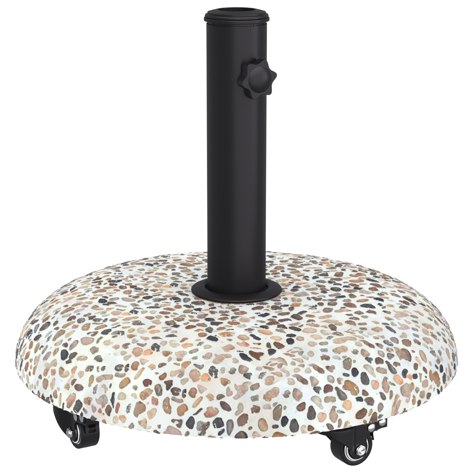 Base de Parasol Roulante Pour Poteaux de 37/42/52/58 mm Multicolore Béton Supports pour parasols vidaXL