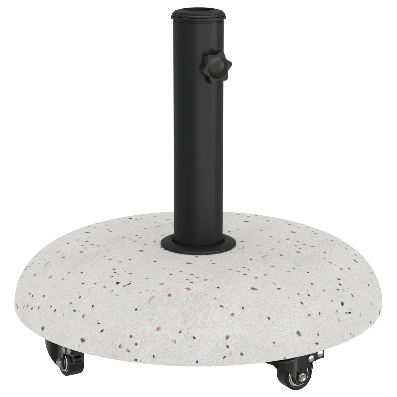 Base de Parasol Sur Roues pour Poteaux de 37/42/52/58mm en Béton Blanc Supports pour parasols vidaXL