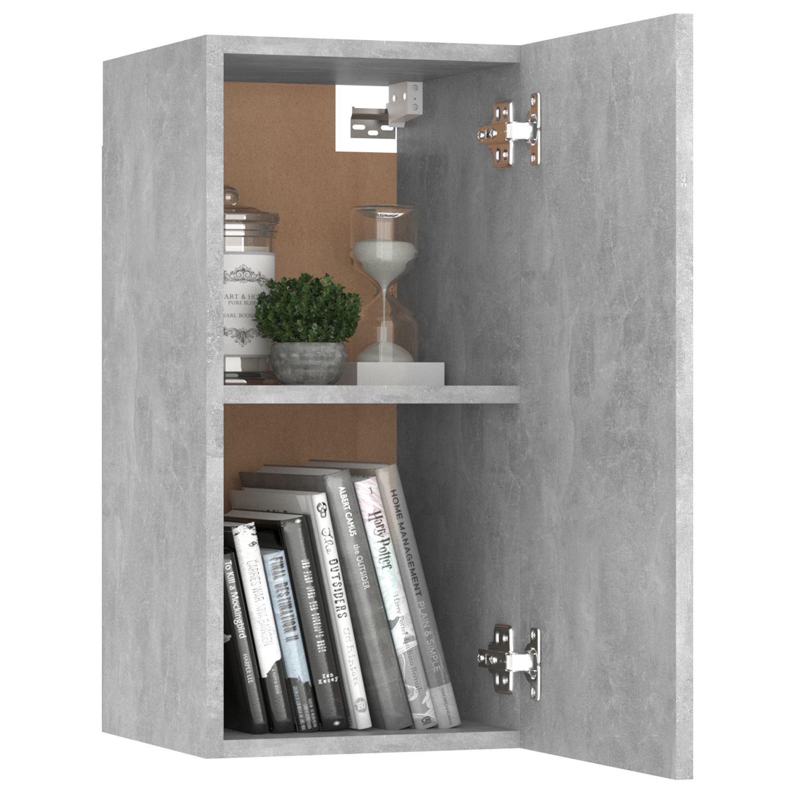 | Cabinet TV mural | 2 pcs Gris béton 30.5 x 30 x 60 cm - XIOS