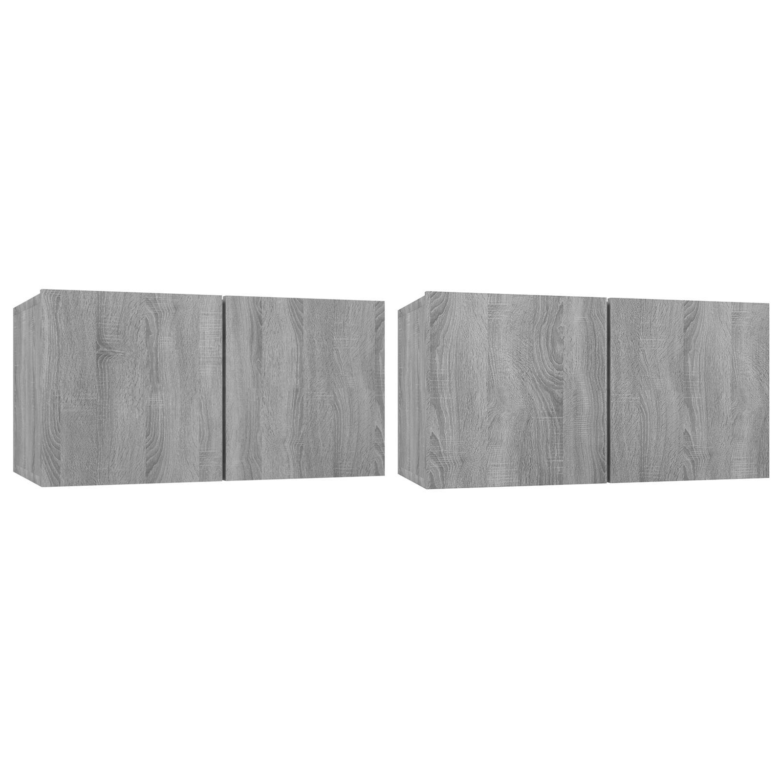 Armoires TV suspendues Sonoma gris 2 pcs 60x30x30 cm Bois - XIOS