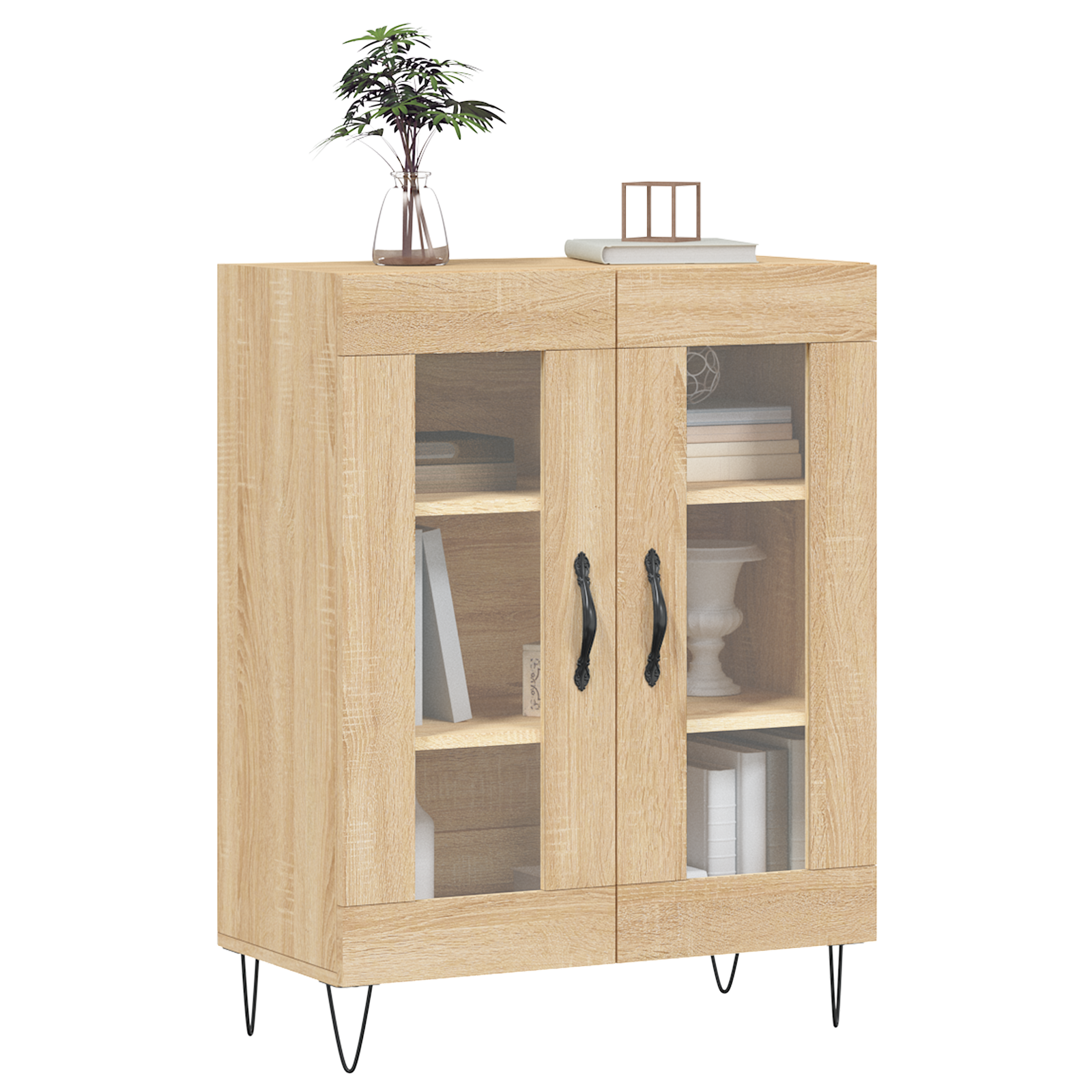 Buffet chêne sonoma 69,5x34x90 cm bois d'ingénierie - XIOS